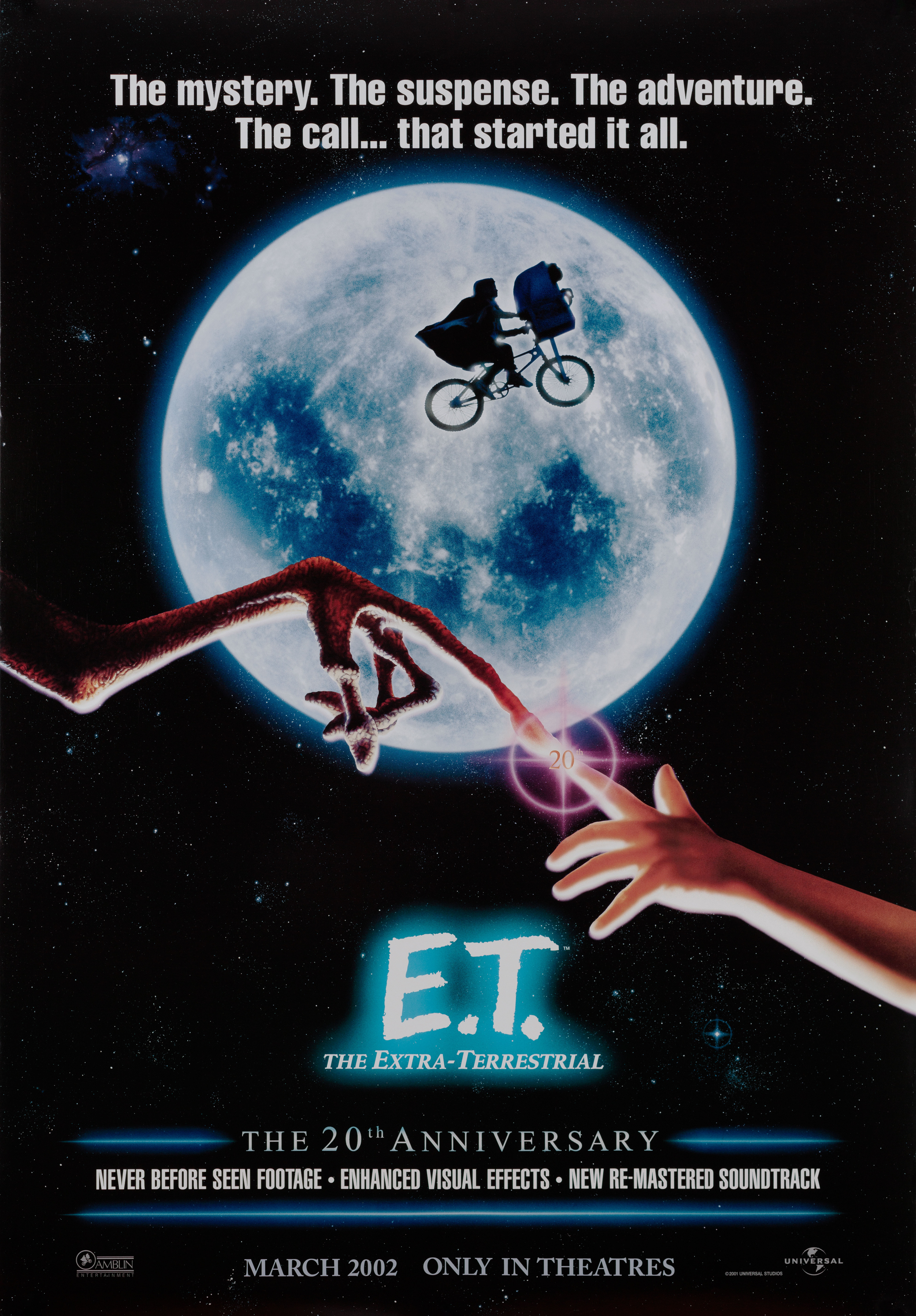 Инопланетянин (E.T. the Extra-Terrestrial, 1982), режиссёр Стивен Спилберг, американский постер к фильму, 2002 год