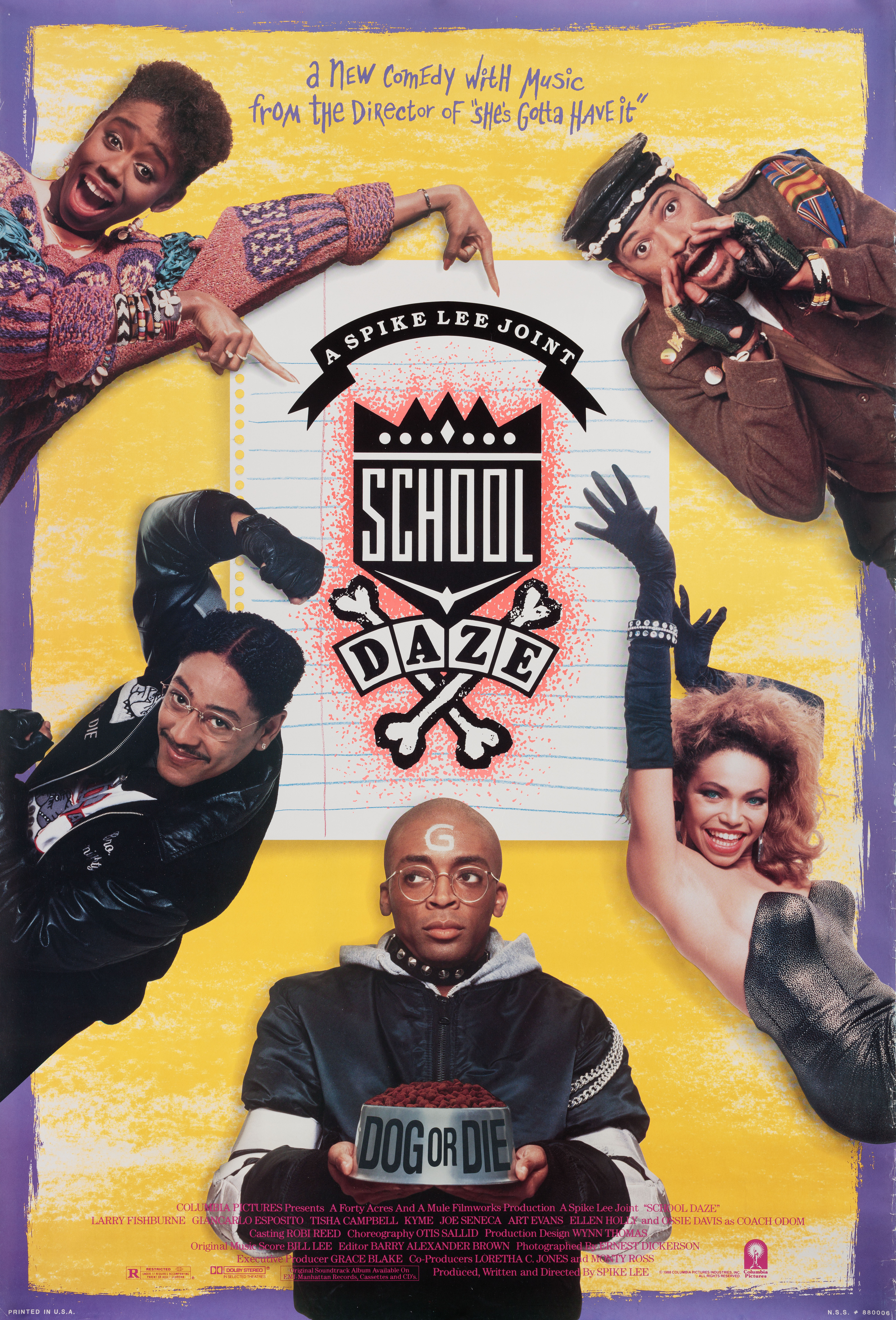 Школьные годы чудесные (School Daze, 1988), режиссёр Спайк Ли, американский постер к фильму, 1988 год
