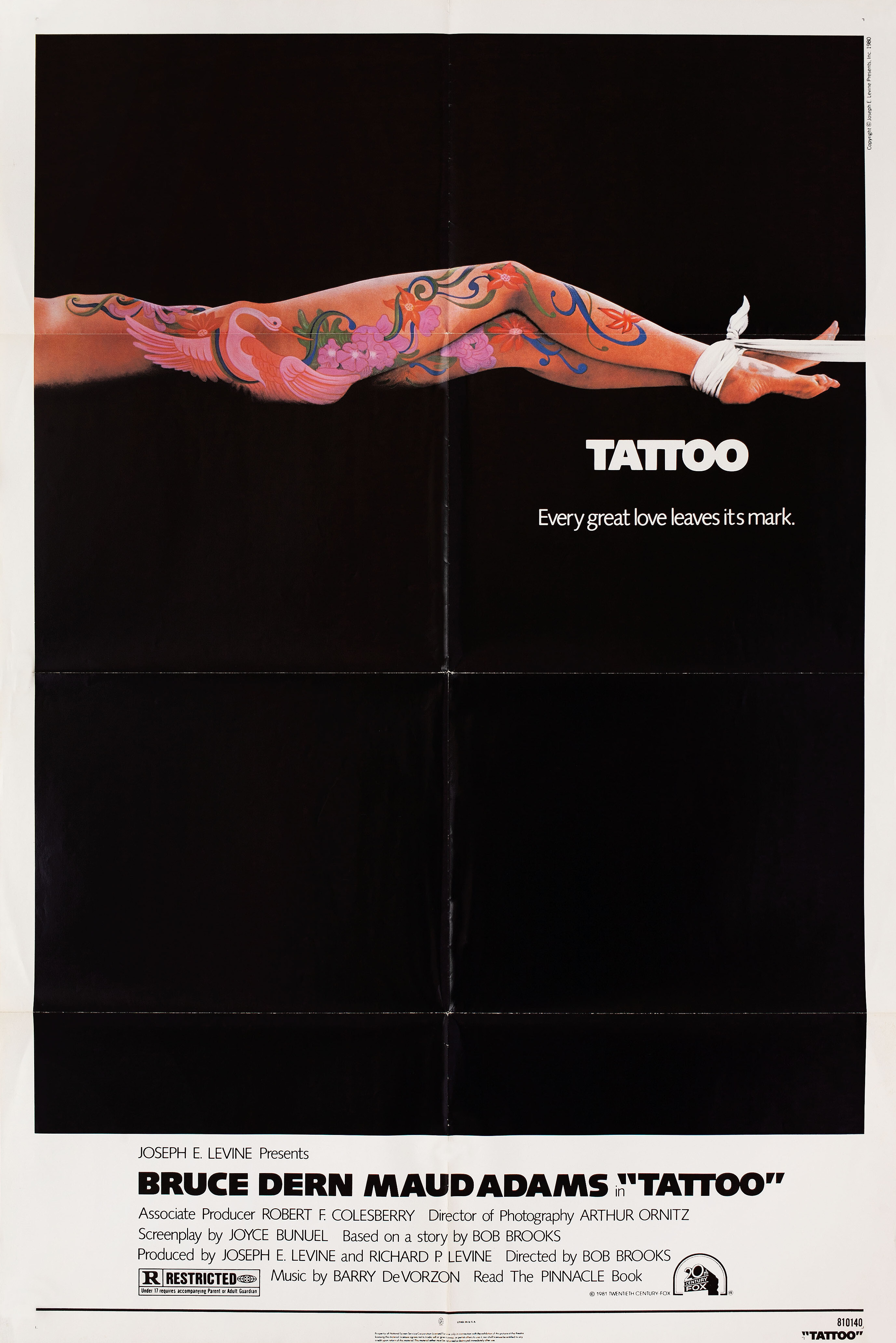 Тату (Tattoo, 1981), режиссёр Боб Брукс, американский постер к фильму, автор Джо Карофф, 1981 год