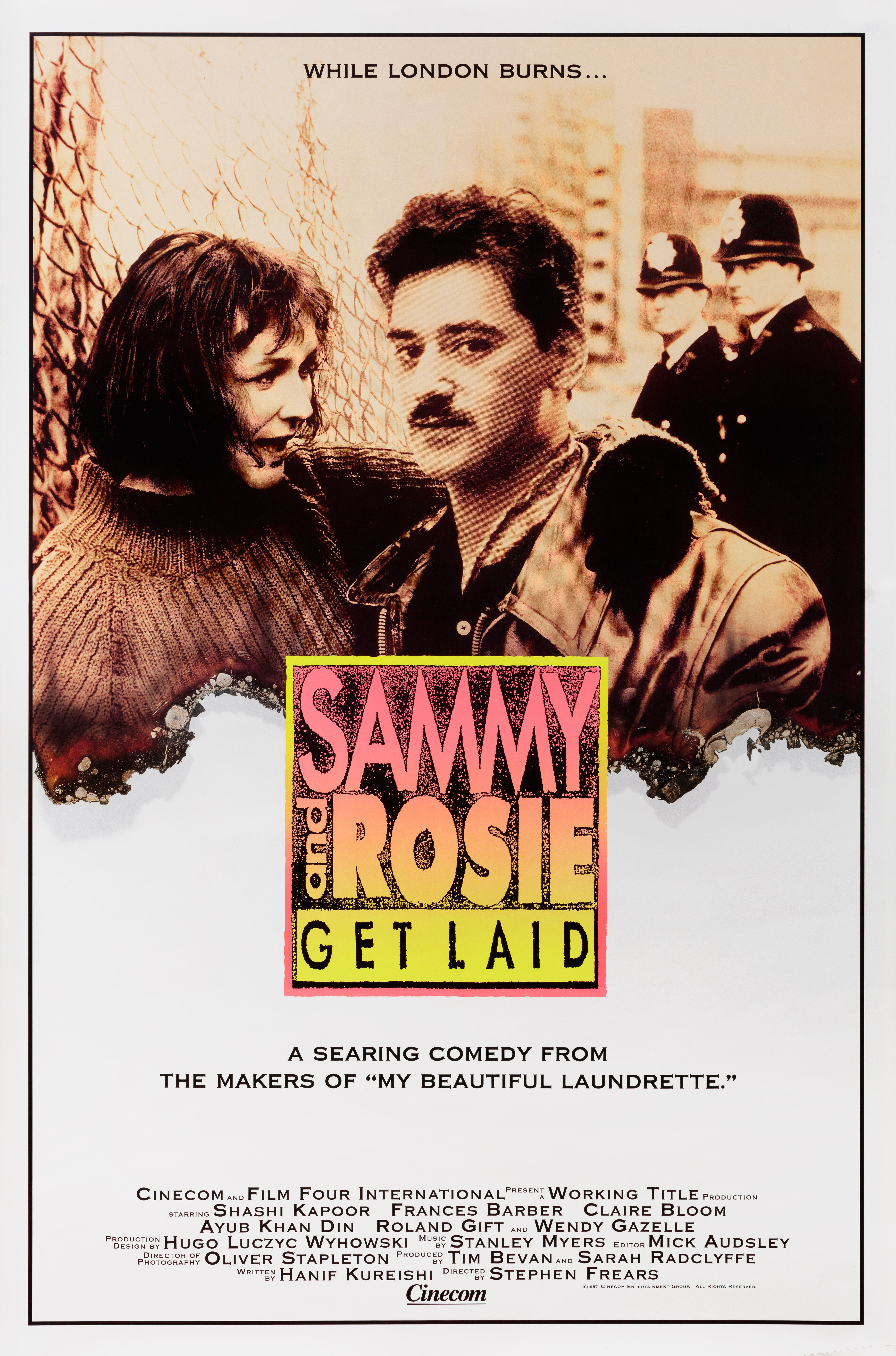 Сэмми и Роузи ложатся в постель (Sammy and Rosie Get Laid, 1987), режиссёр Стивен Фрирз, американский постер к фильму, 1987 год