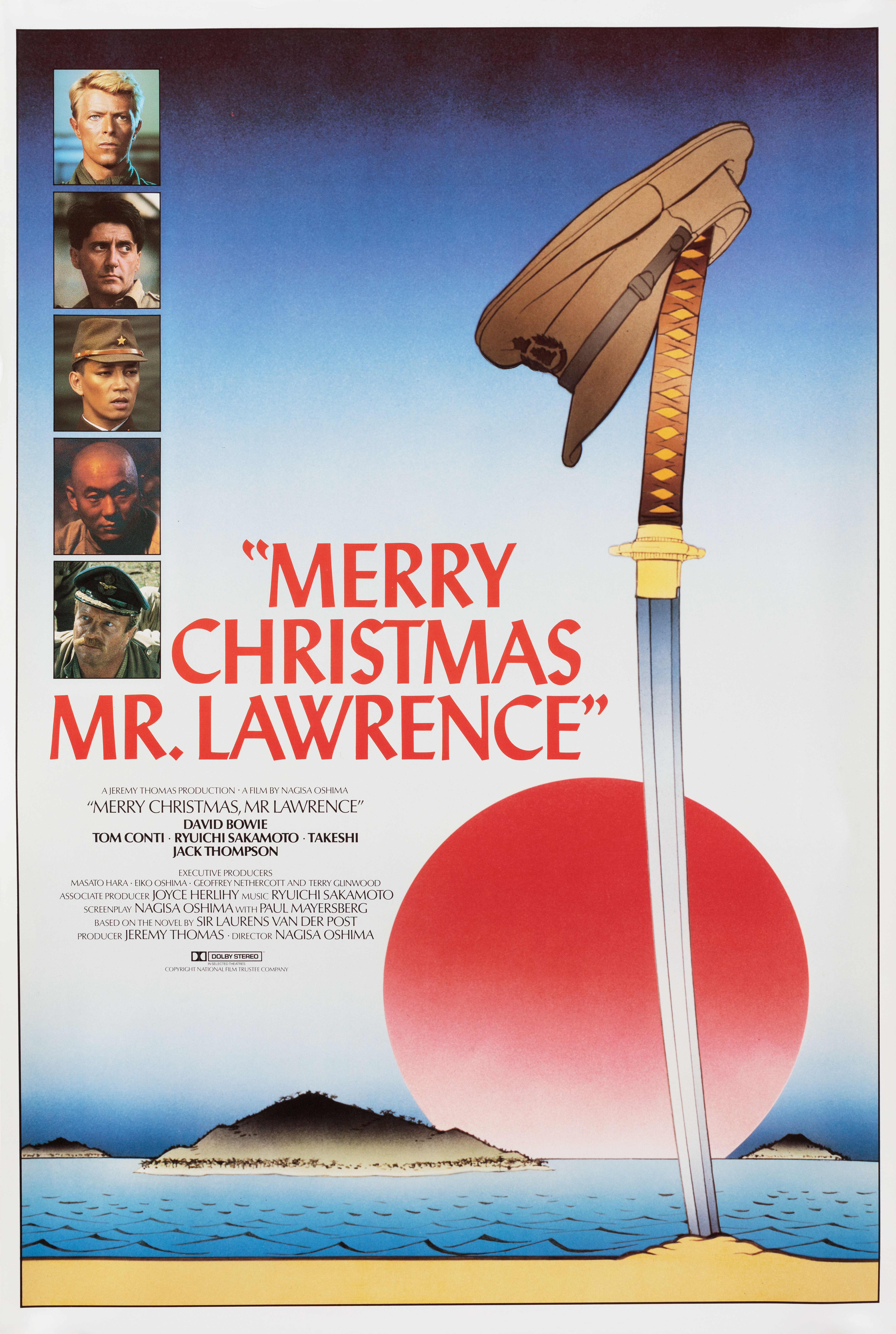Счастливого рождества, мистер Лоуренс (Merry Christmas Mr. Lawrence, 1983), режиссёр Нагиса Осима, британский постер к фильму, 1983 год (1)