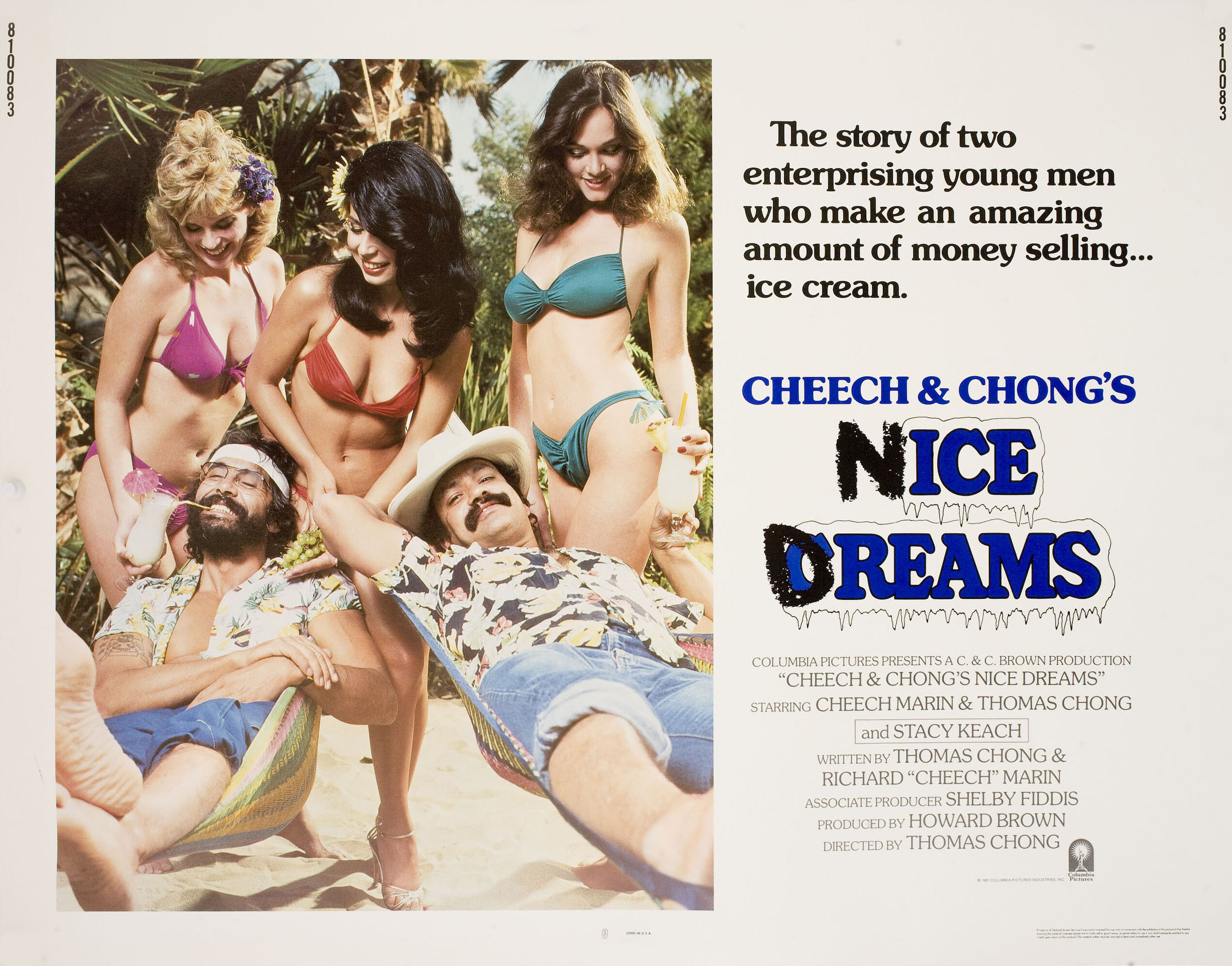 Укуренные 3 (Nice Dreams, 1981), режиссёр Томми Чонг, американский постер к фильму, 1981 год