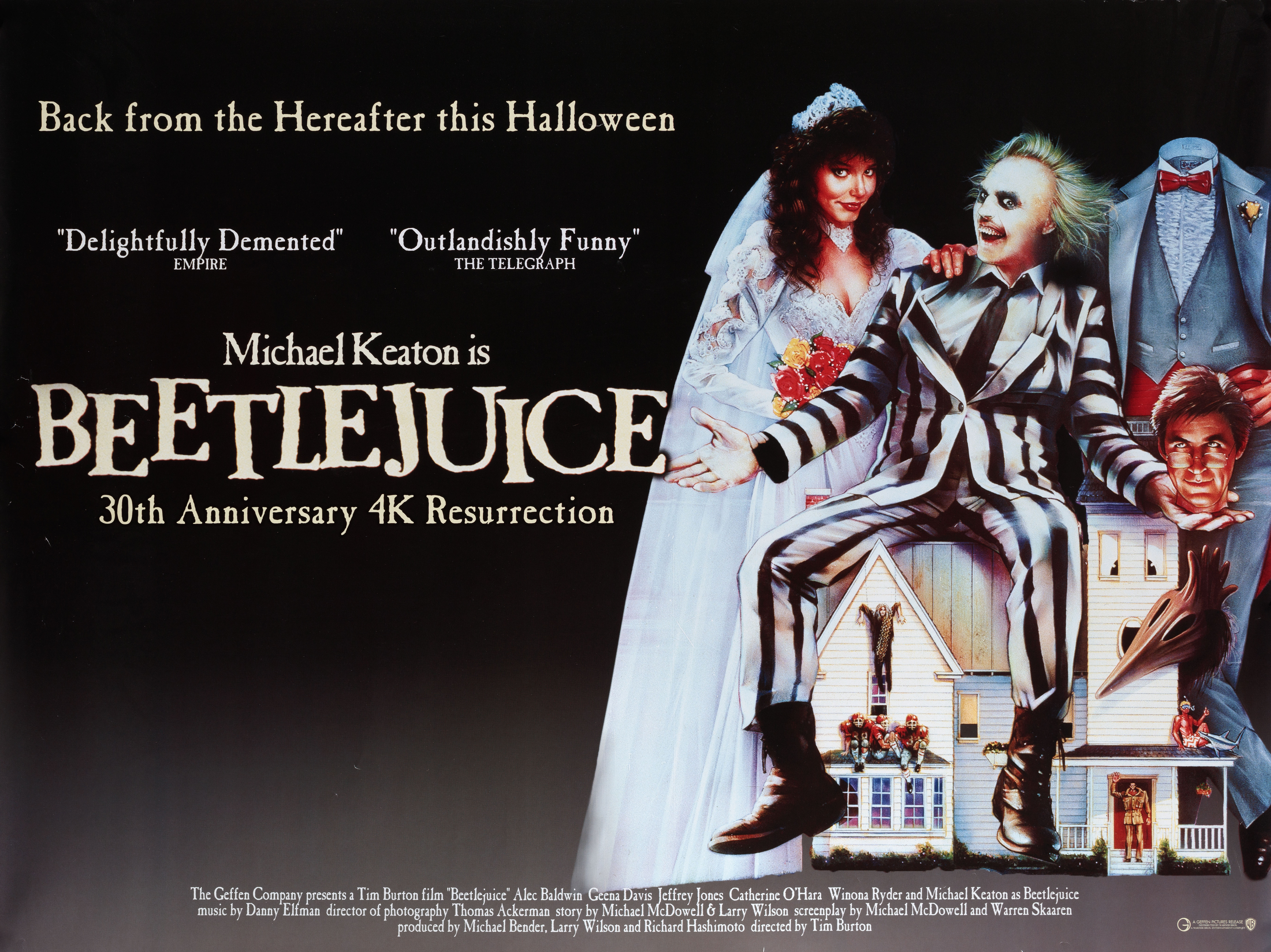 Битлджюс (Beetlejuice, 1988), режиссёр Тим Бертон, британский постер к фильму, автор Рэмси, 2018 год