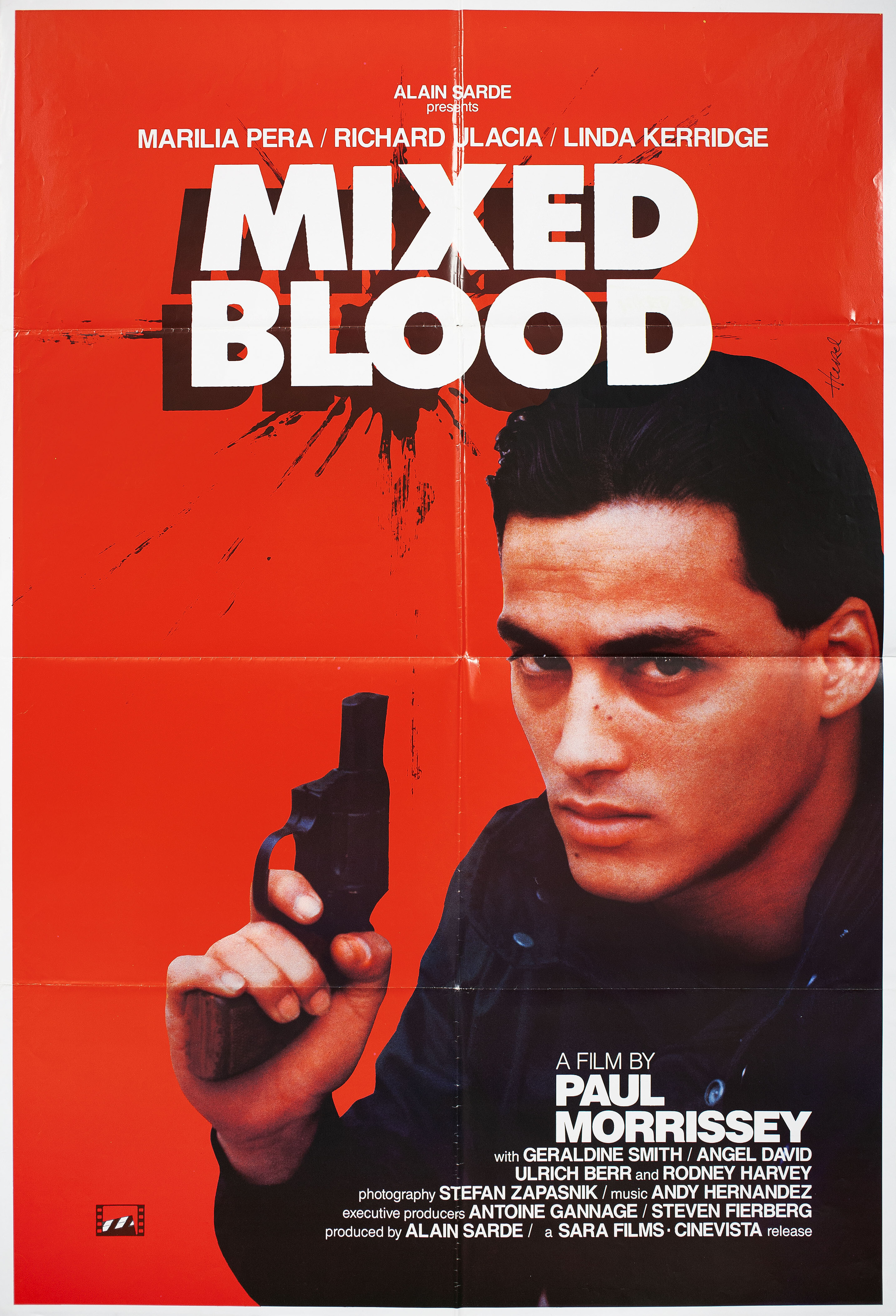 Смешанная кровь (Mixed Blood, 1984), режиссёр Пол Моррисси, американский постер к фильму, 1985 год