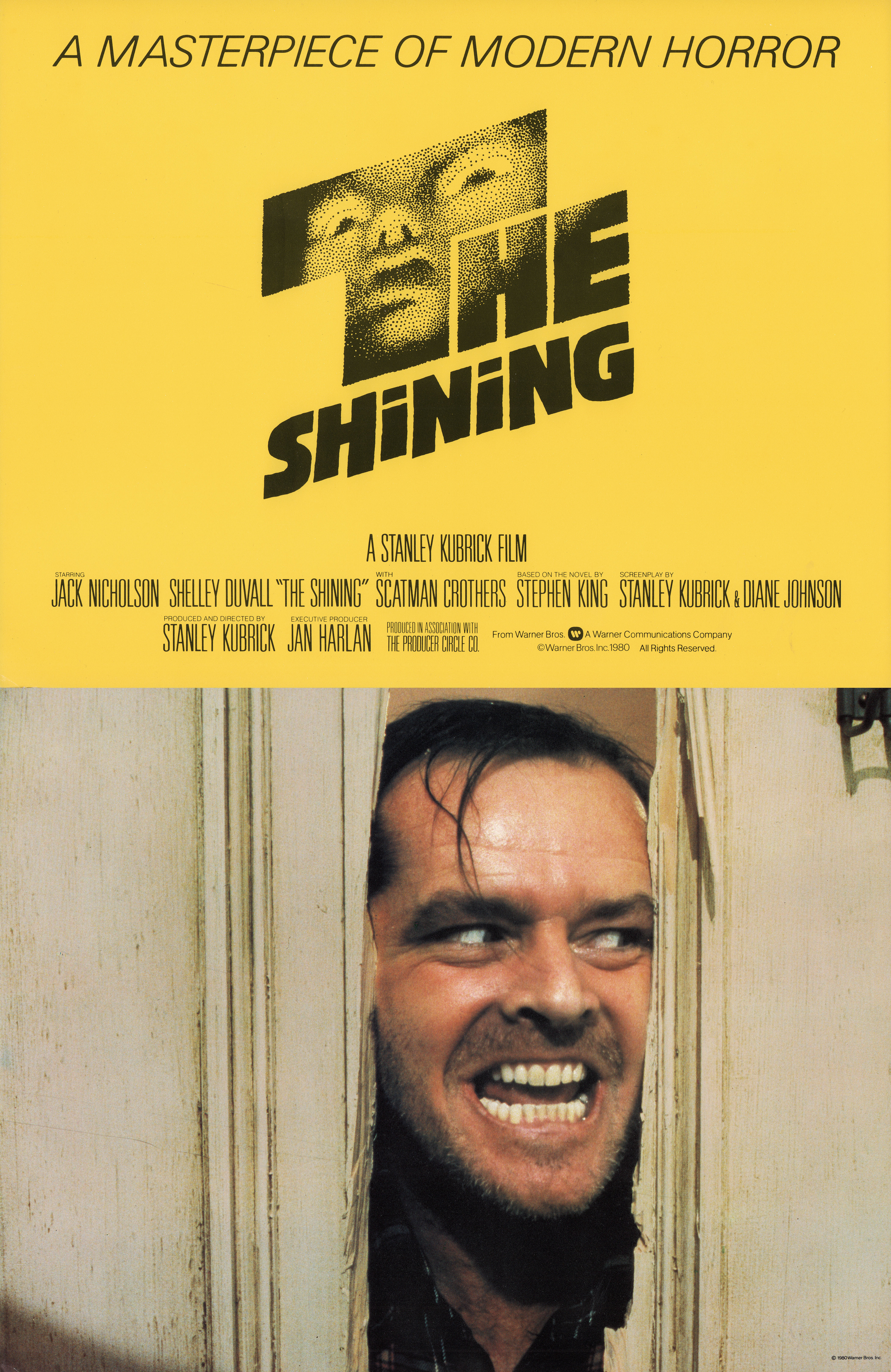Сияние (The Shining, 1980), режиссёр Стэнли Кубрик, американский постер к фильму, автор Сол Басс, 1980 год (4)