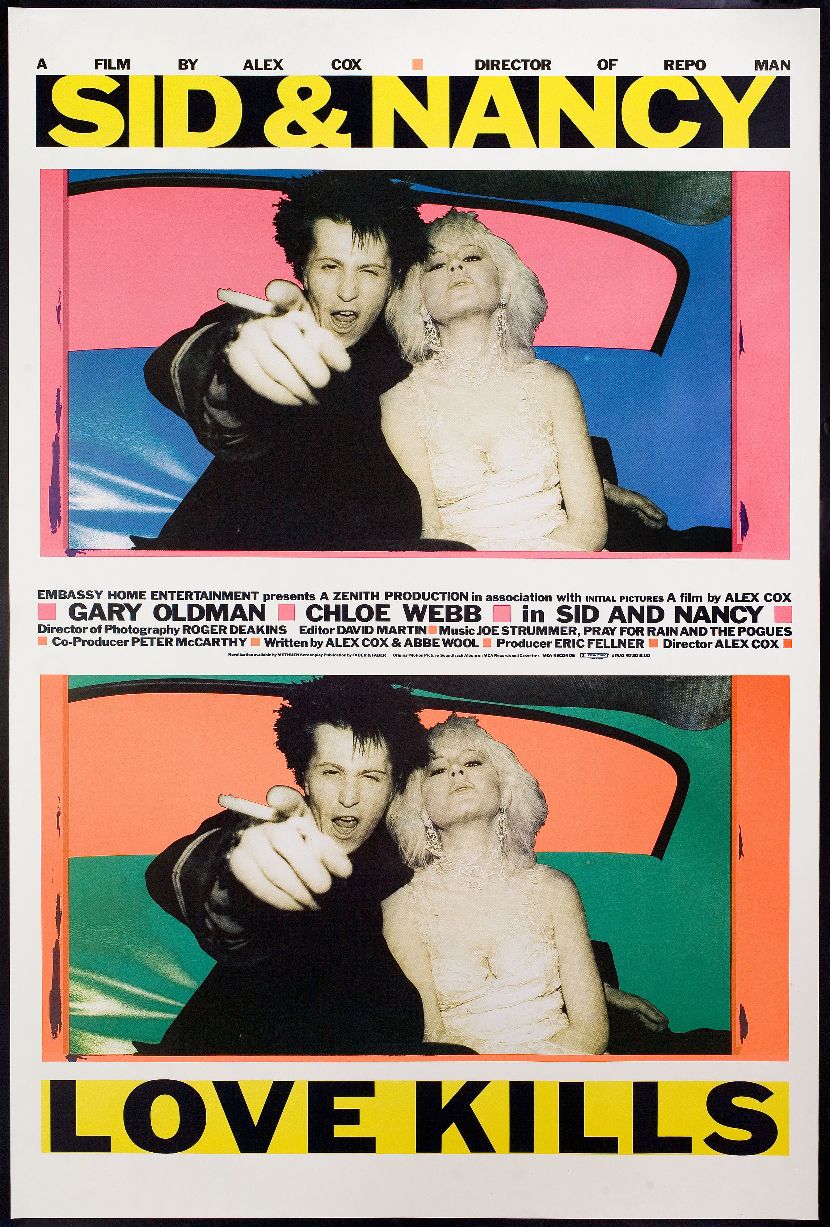Сид и Нэнси (Sid and Nancy, 1986), режиссёр Алекс Кокс, британский постер к фильму, 1986 год (1)