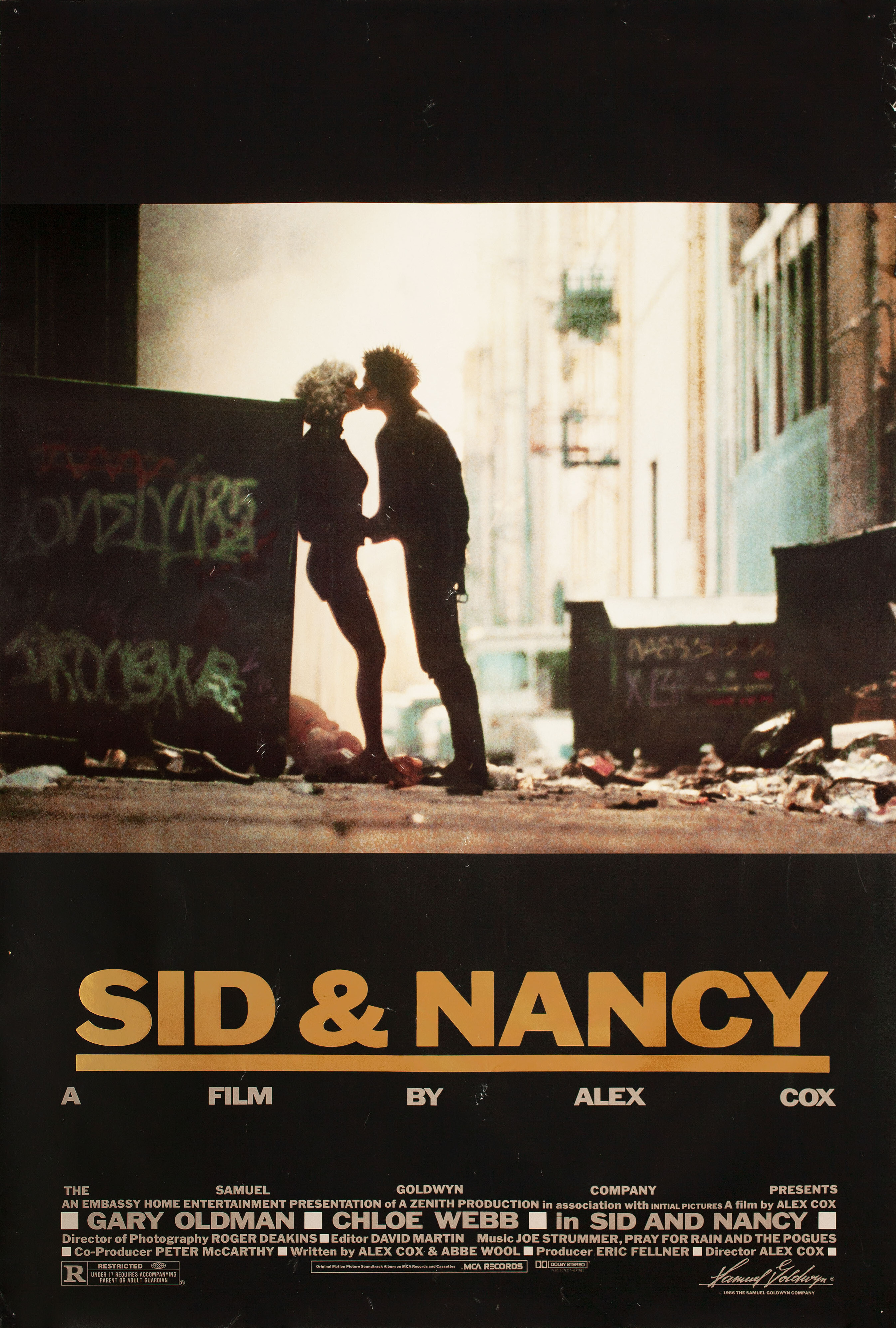 Сид и Нэнси (Sid and Nancy, 1986), режиссёр Алекс Кокс, американский постер к фильму, 1986 год