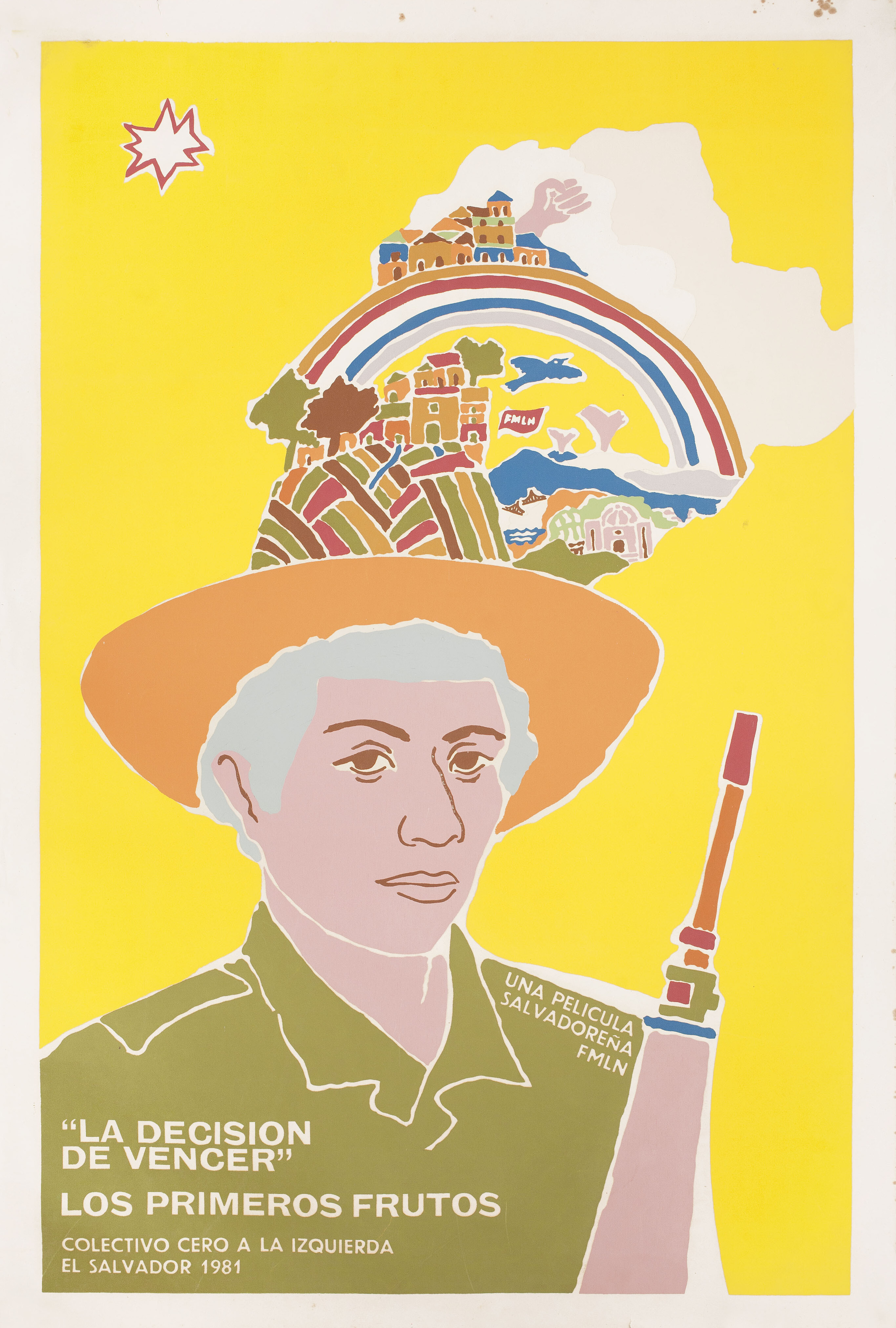 La decision de vencer (Los primeros frutos), режиссёр Гильермо Эскалон, кубинский постер, 1981 год