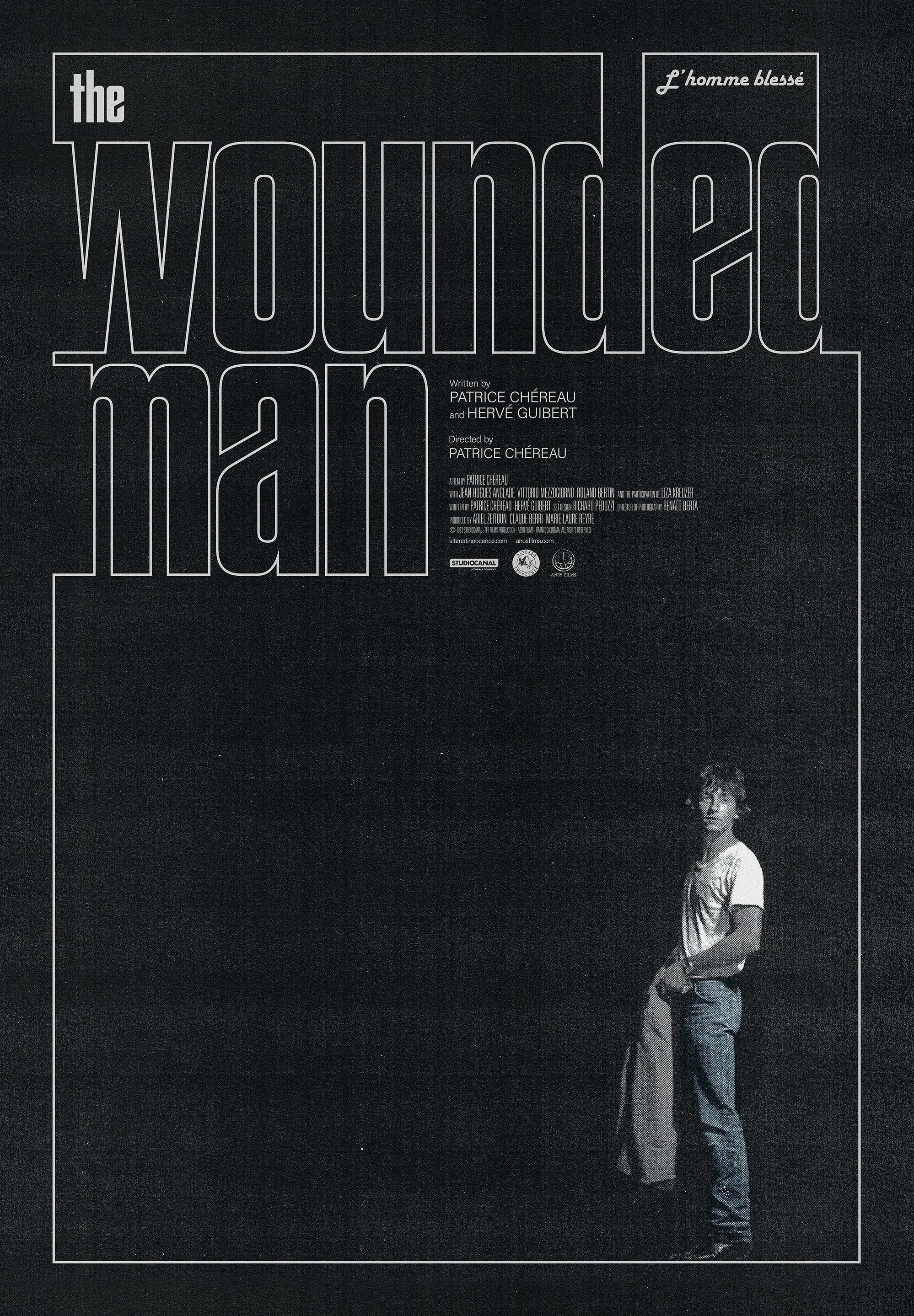 Раненый человек (The Wounded Man, 1983), режиссёр Патрис Шеро, американский постер к фильму, автор Сэм Эшби, 2022 год