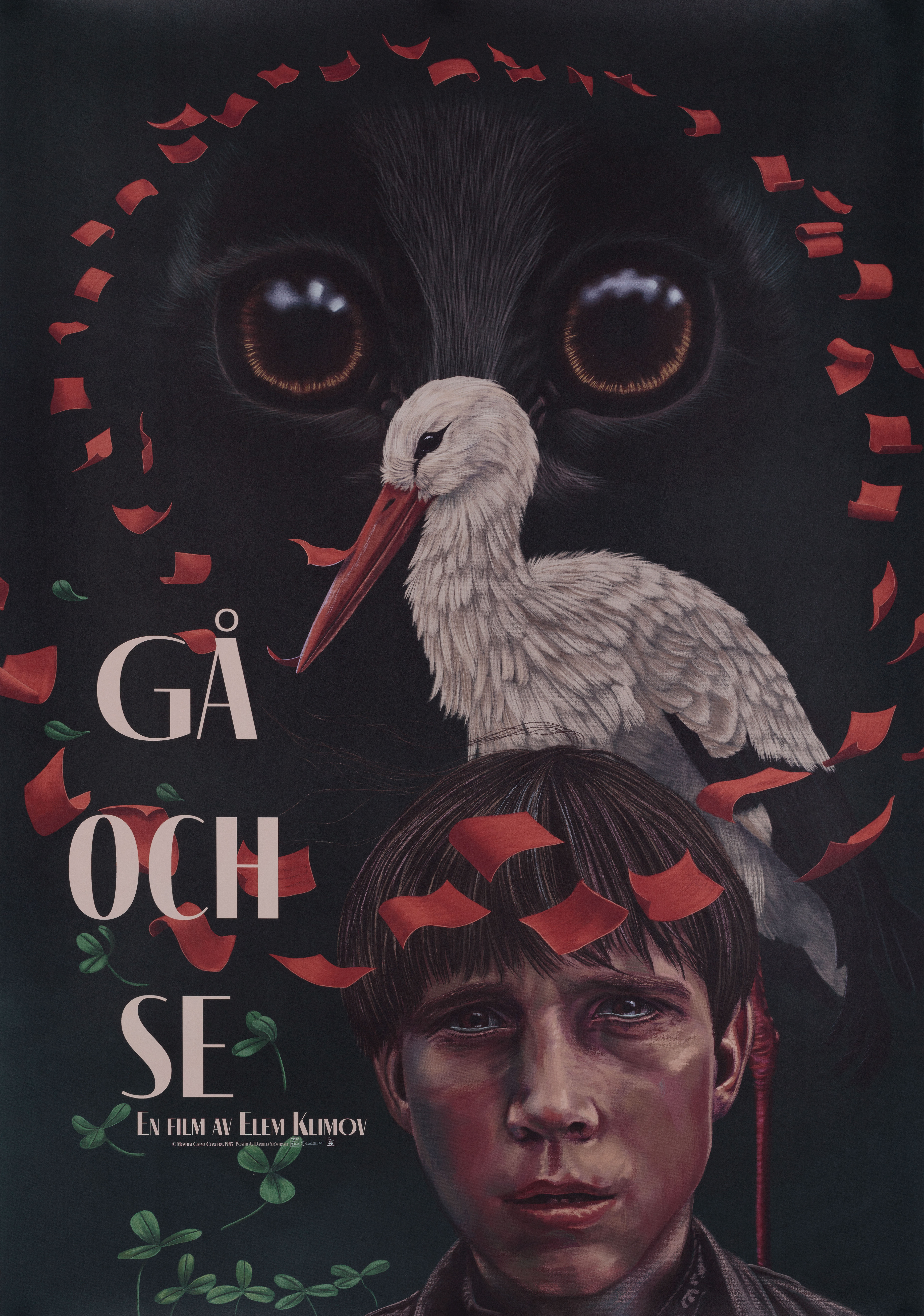 Иди и смотри (Come and See, 1985), режиссёр Элем Климов, шведский постер к фильму, автор Даниэлла Шостранд, 2022 год