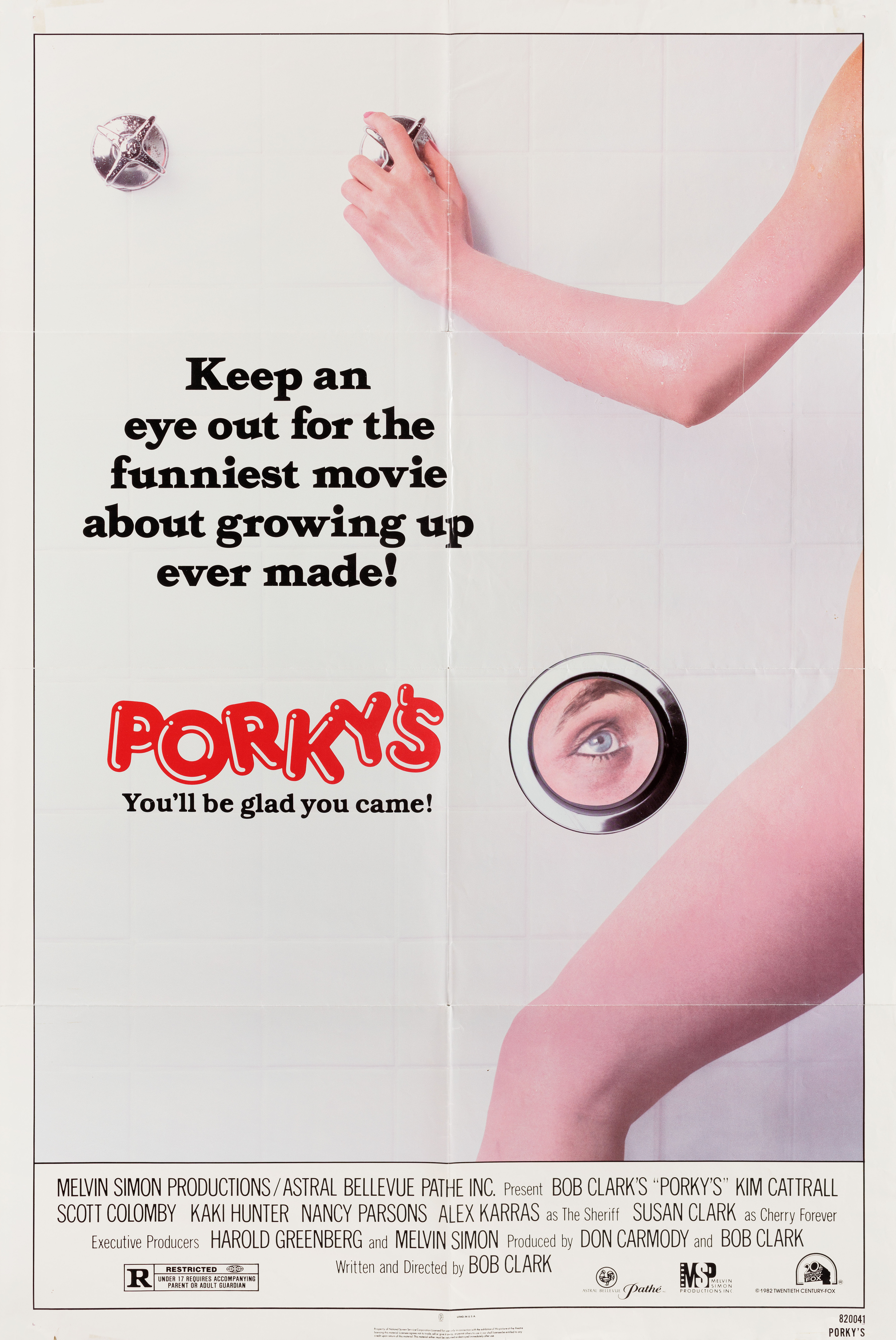 Порки (Porkys, 1982), режиссёр Боб Кларк, американский постер к фильму, 1982 год