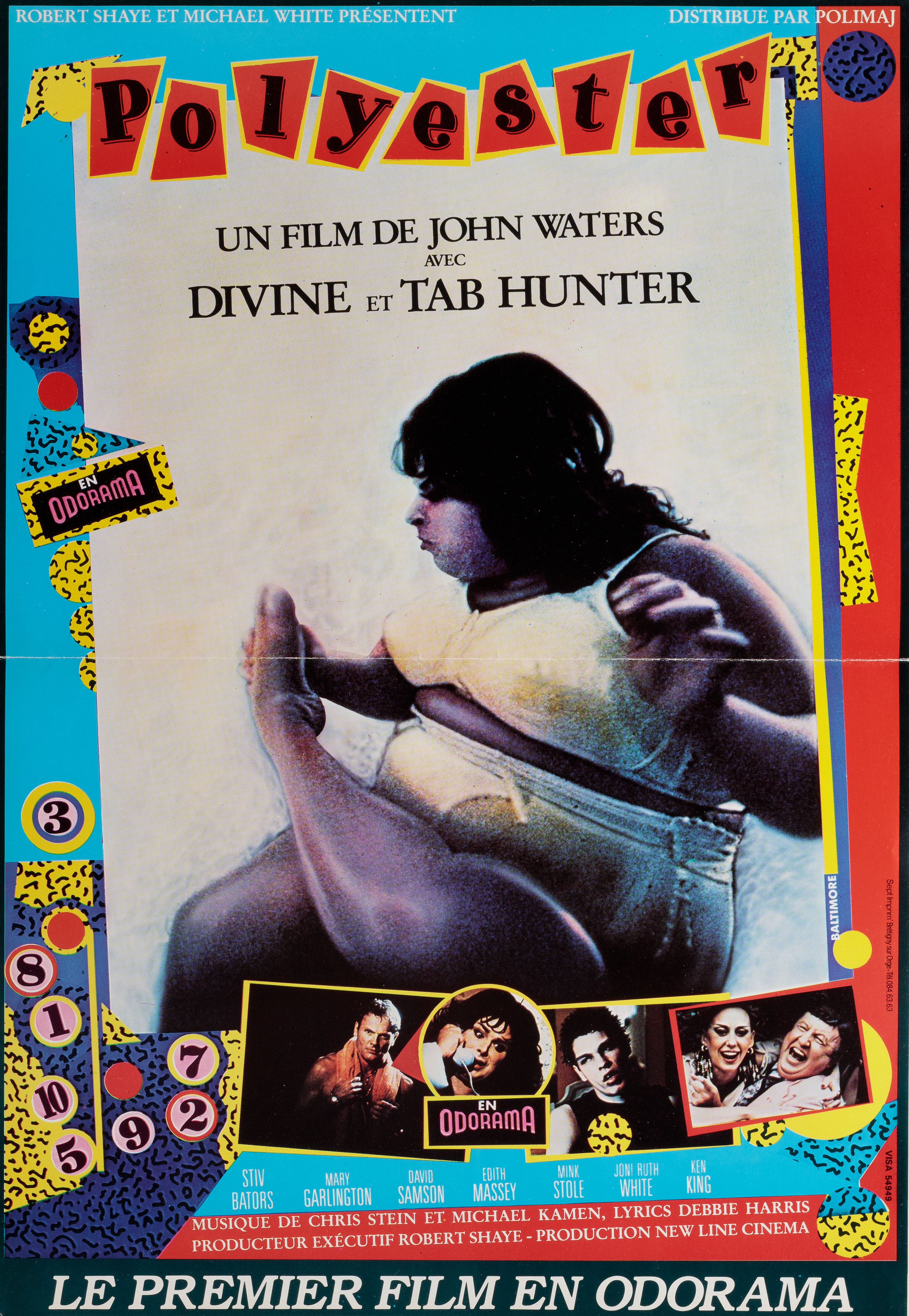 Полиэстер (Polyester, 1981), режиссёр Джон Уотерс, французский постер к фильму, автор Бенджамин Балтимор, 1981 год