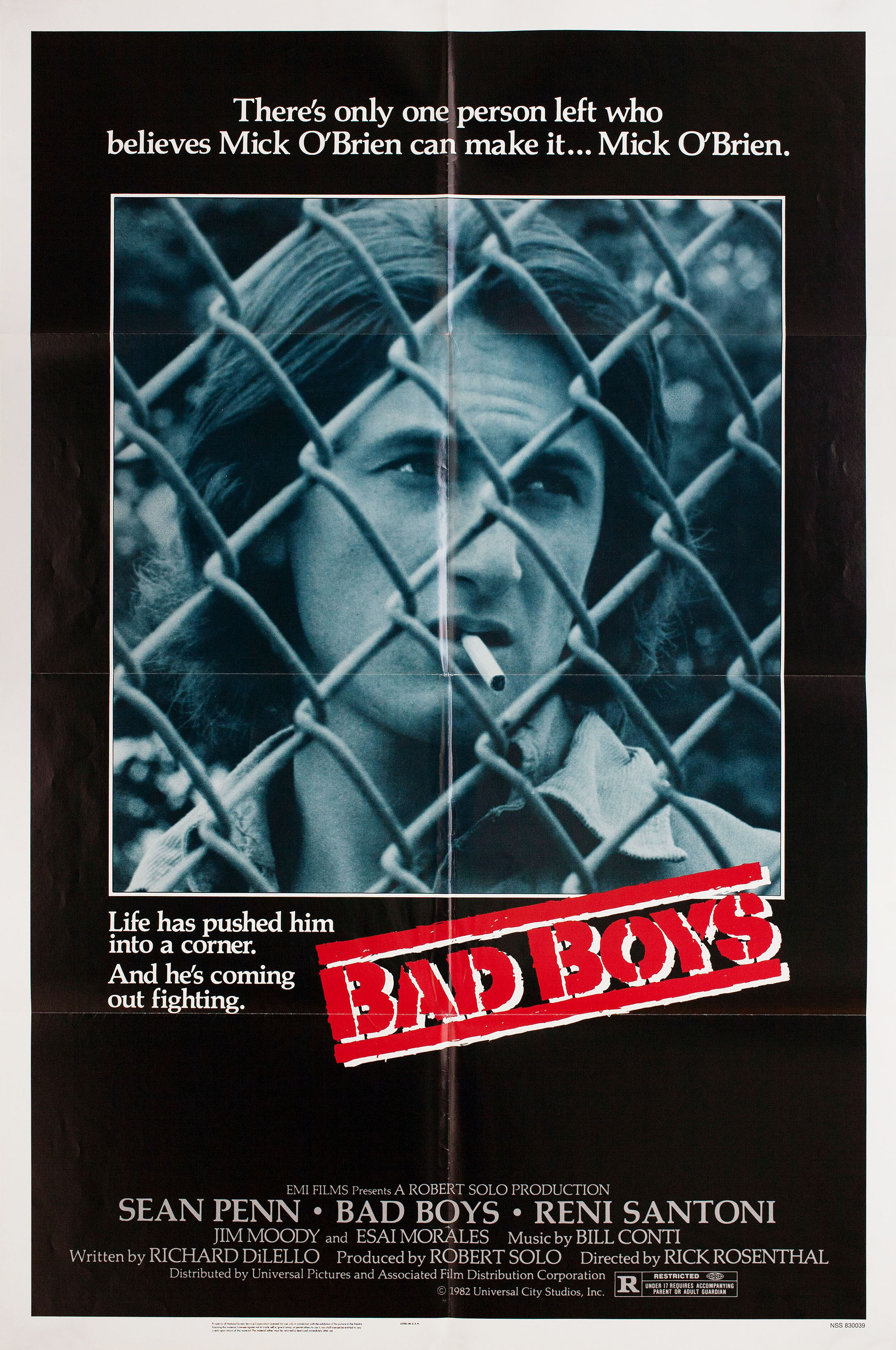 Плохие мальчики (Bad Boys, 1983), режиссёр Рик Розенталь, американский постер к фильму, 1983 год