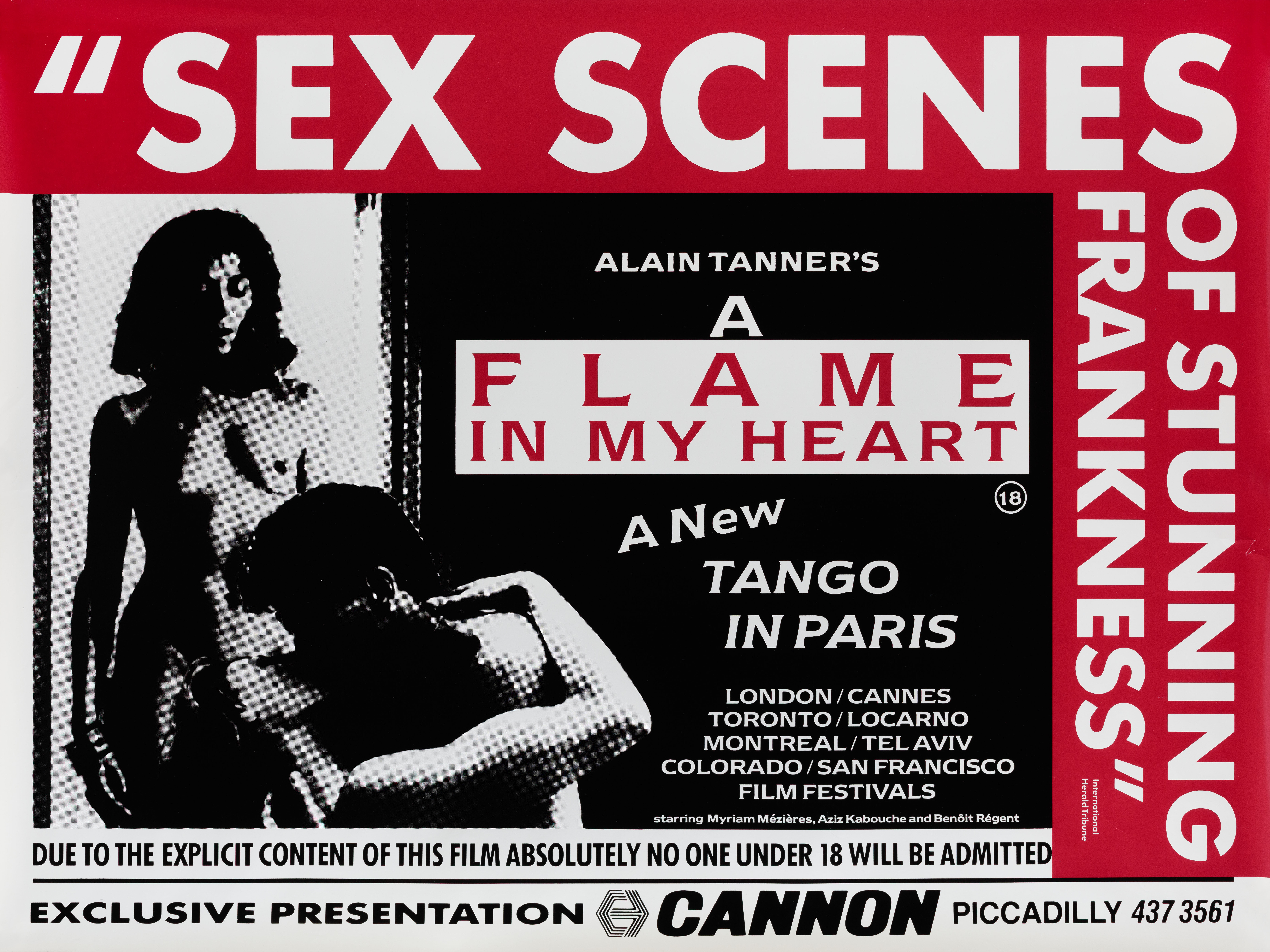 Пламя в моем сердце (A Flame in My Heart, 1987), режиссёр Ален Таннер, британский постер к фильму, 2005 год