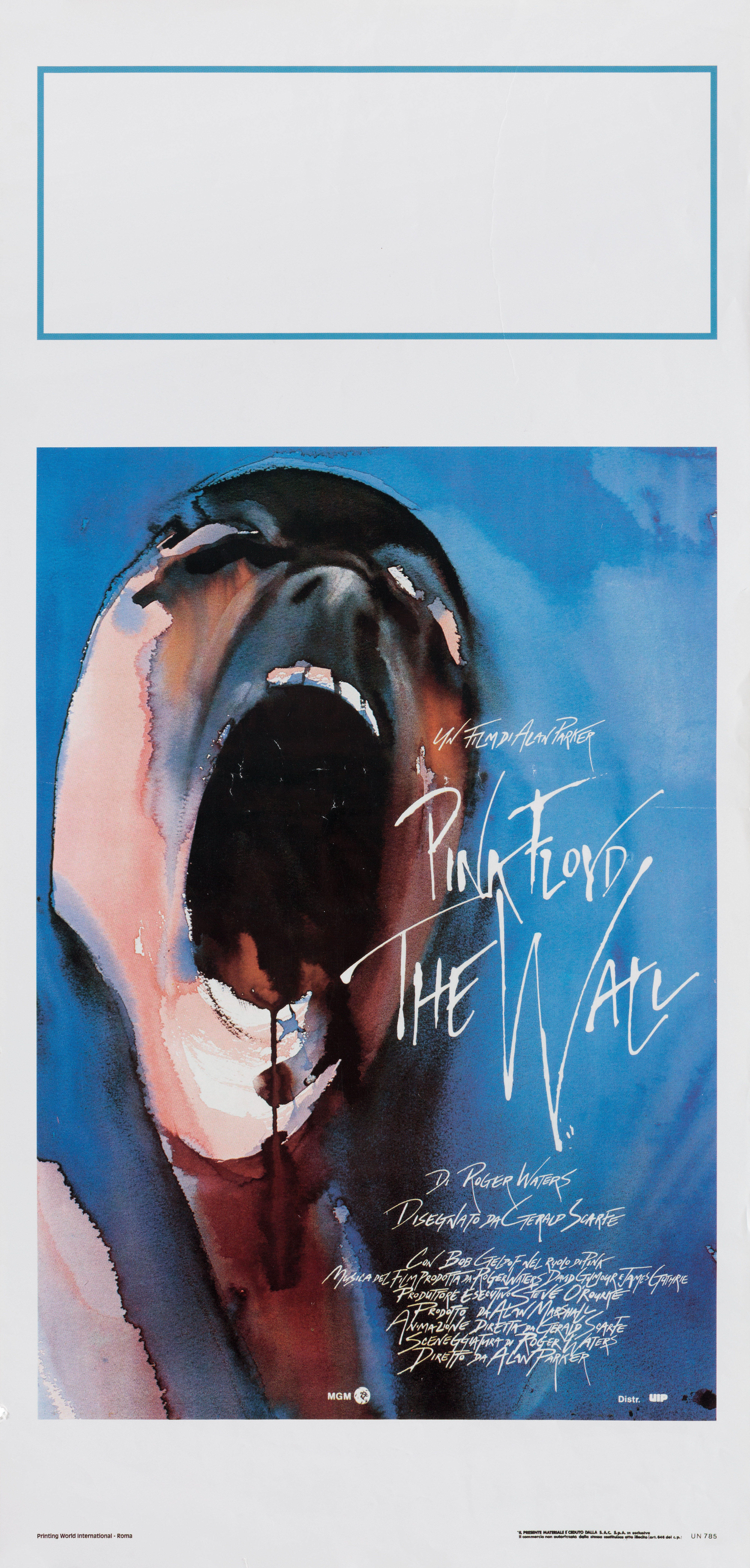 Пинк Флойд: Стена (Pink Floyd: The Wall, 1982), режиссёр Алан Паркер, итальянский постер к фильму, автор Джеральд Скарф, 1982 год