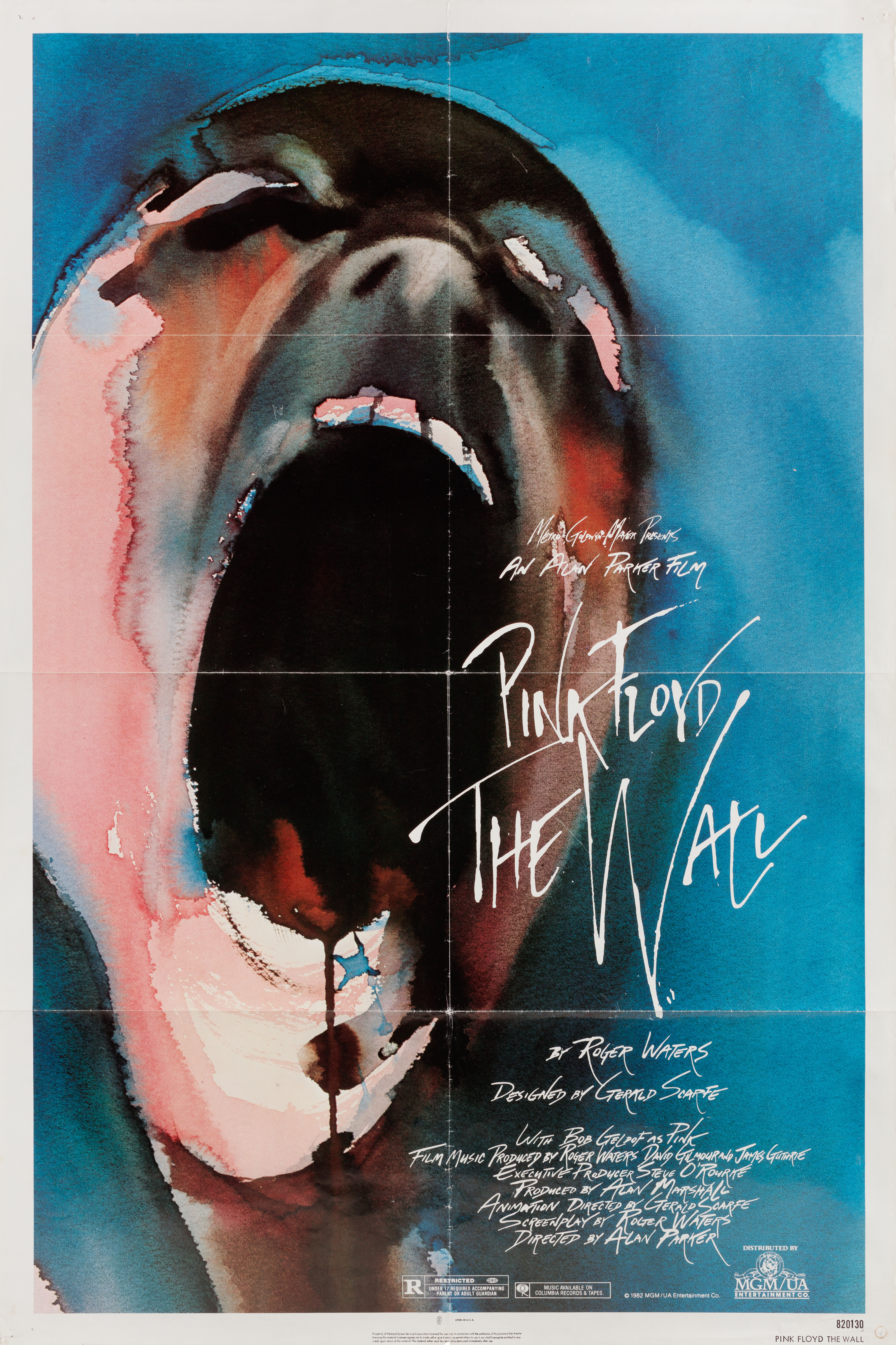 Пинк Флойд: Стена (Pink Floyd: The Wall, 1982), режиссёр Алан Паркер, американский постер к фильму, автор Джеральд Скарф, 1982 год