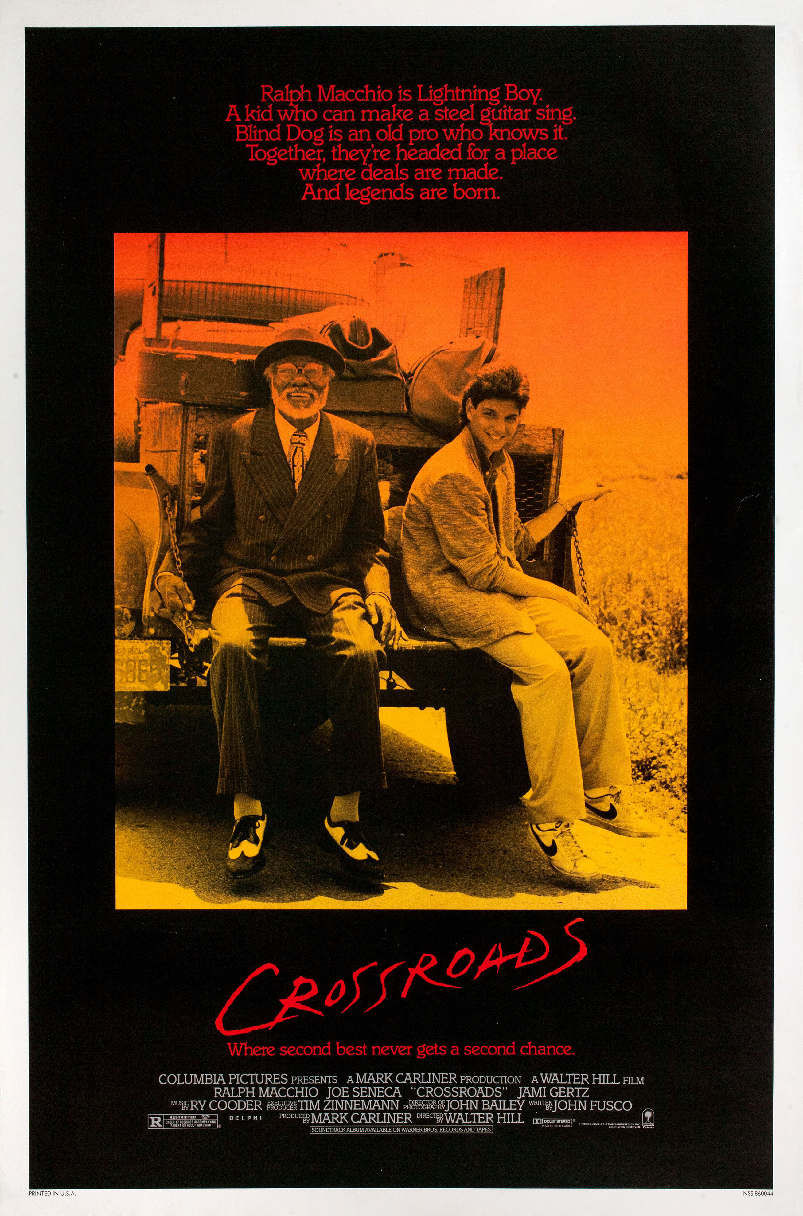 Перекресток (Crossroads, 1986), режиссёр Уолтер Хилл, американский постер к фильму, 1986 год