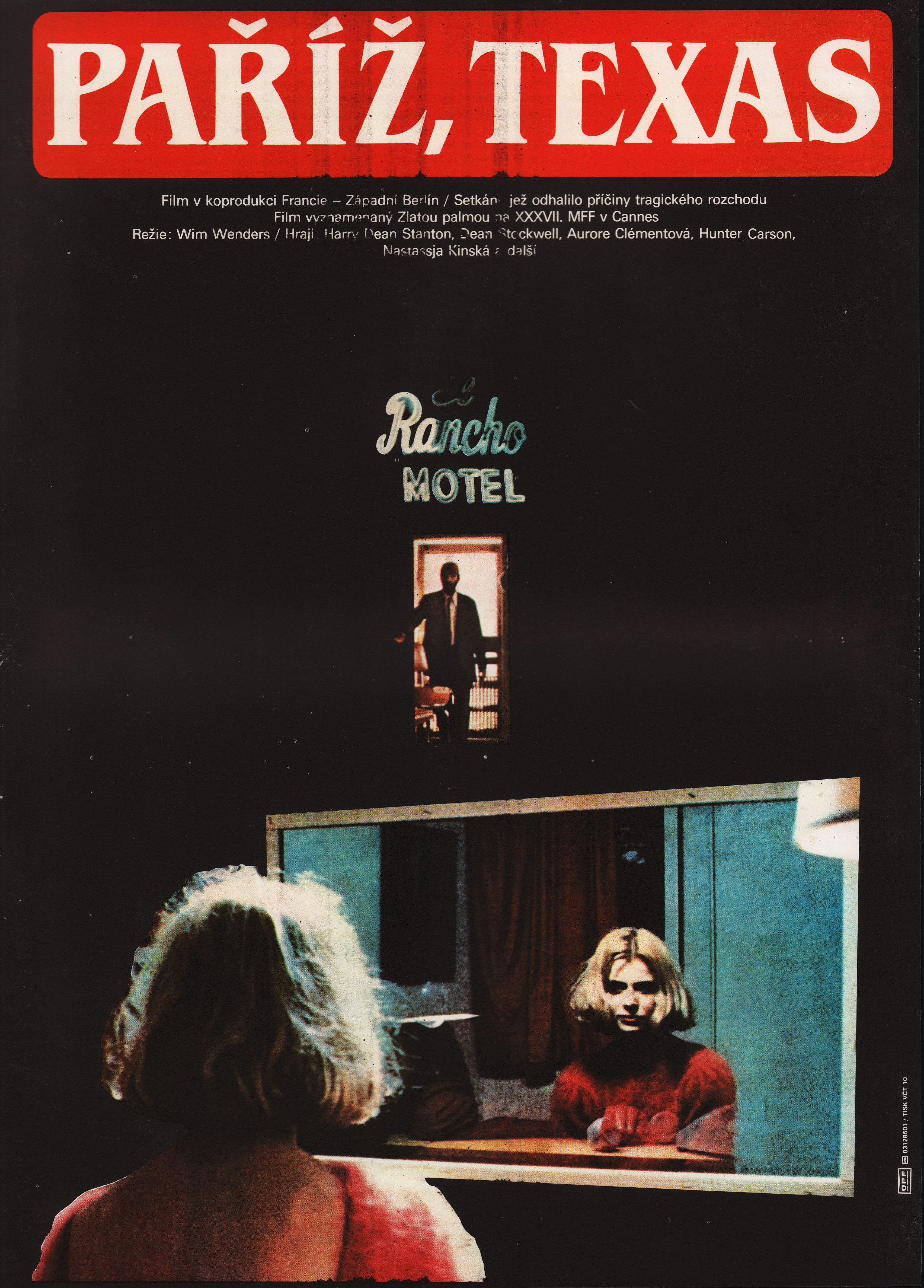 Париж, Техас (Paris, Texas, 1984), режиссёр Вим Вендерс, чехословацкий постер к фильму, 1984 год