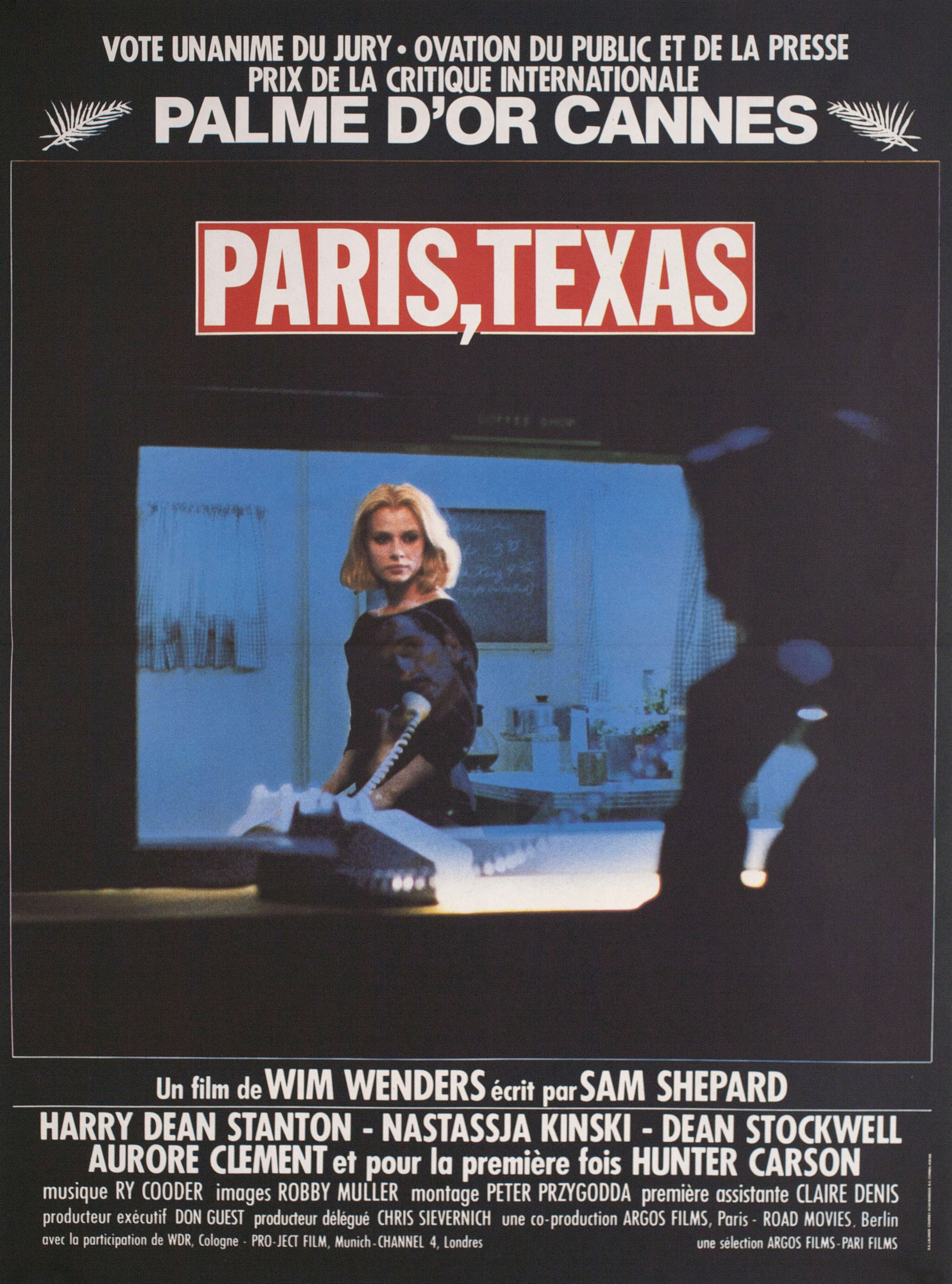 Париж, Техас (Paris, Texas, 1984), режиссёр Вим Вендерс, французский постер к фильму, 1984 год (4)