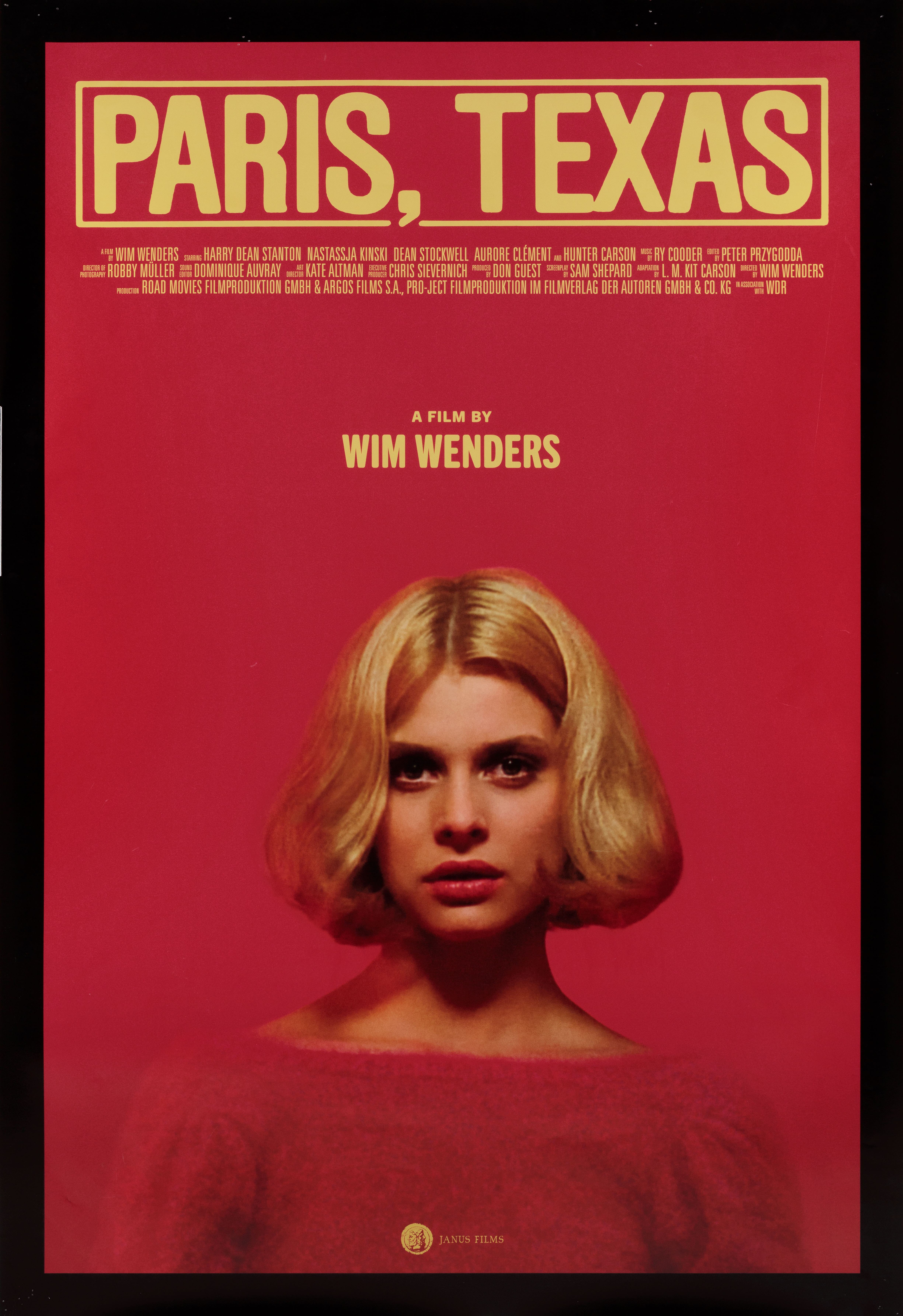 Париж, Техас (Paris, Texas, 1984), режиссёр Вим Вендерс, американский постер к фильму, 2023 год