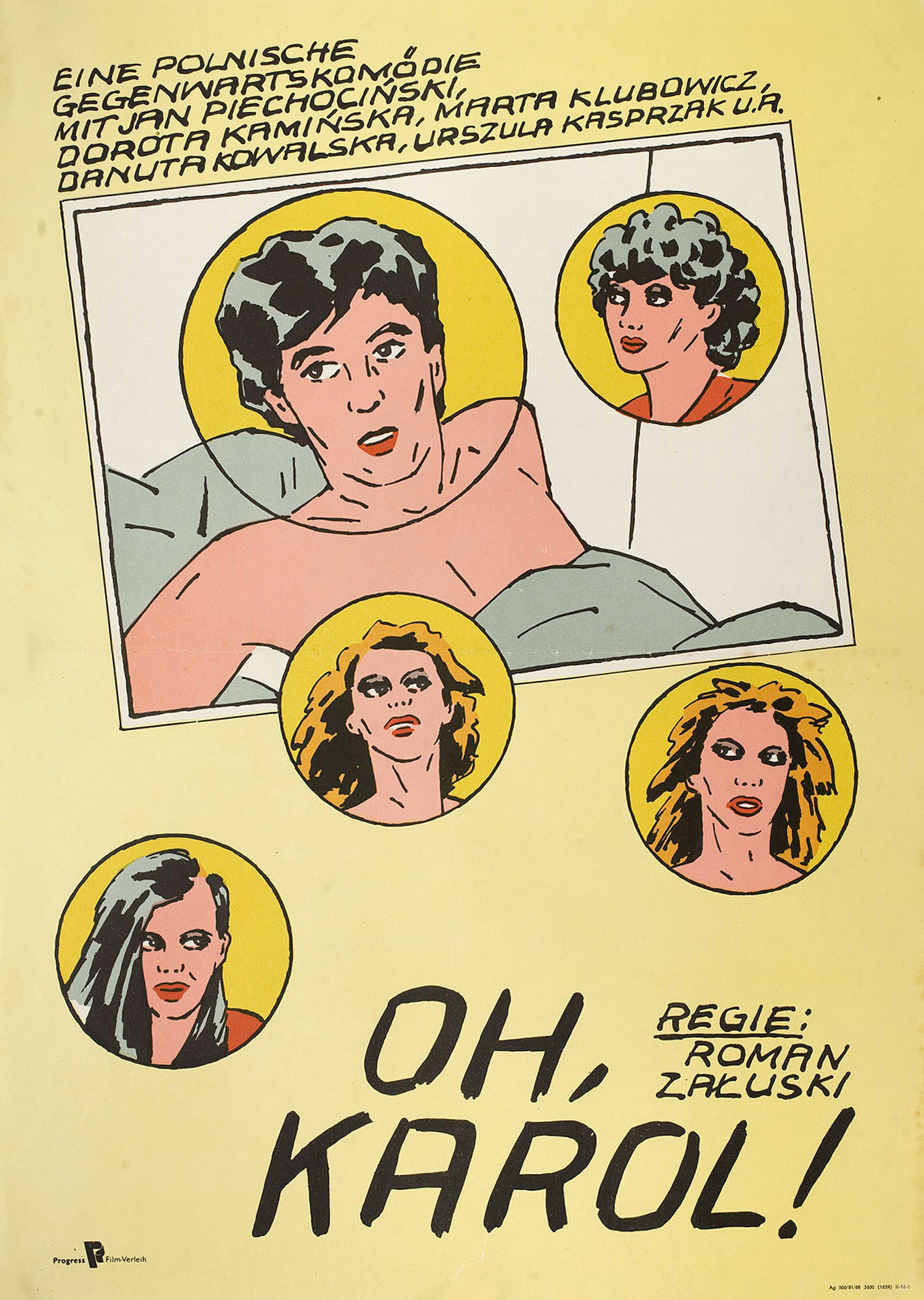 Ох, Кароль! (Och, Karol, 1985), режиссёр Роман Залуский, немецкий (ФРГ) постер к фильму, 1971 год