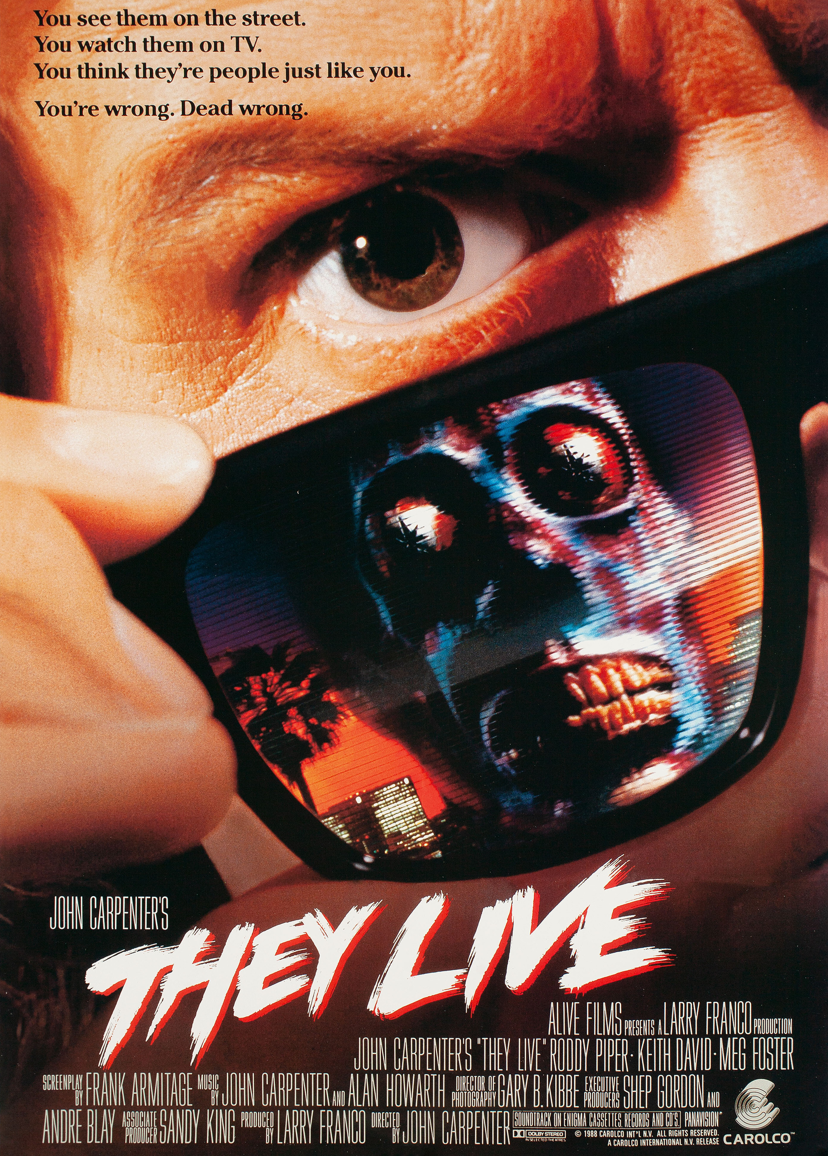 Чужие среди нас (They Live, 1988), режиссёр Джон Карпентер, японский постер к фильму, 2018 год