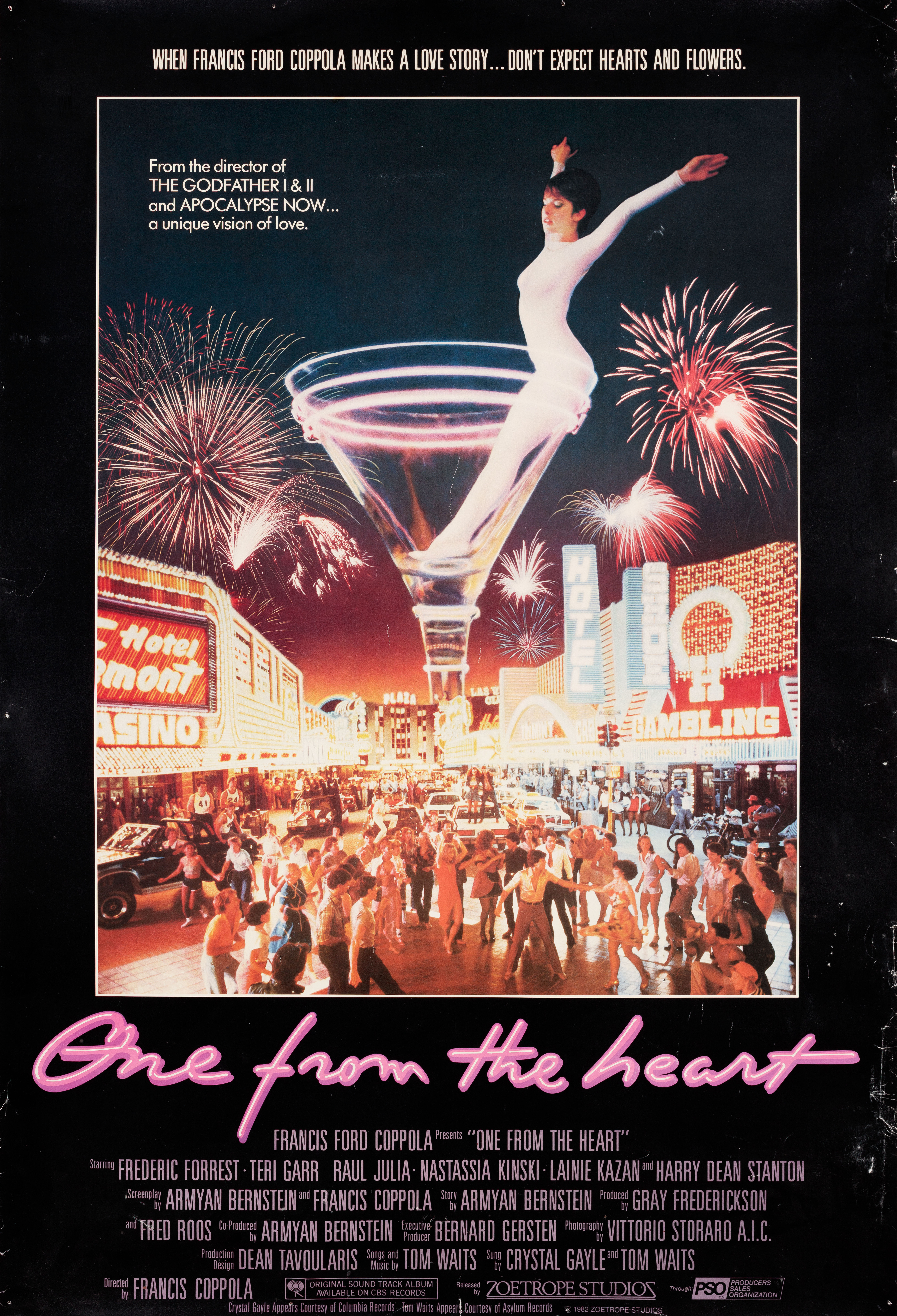 От всего сердца (One from the Heart, 1982), режиссёр Фрэнсис Форд Коппола, американский постер к фильму, 1982 год (2)