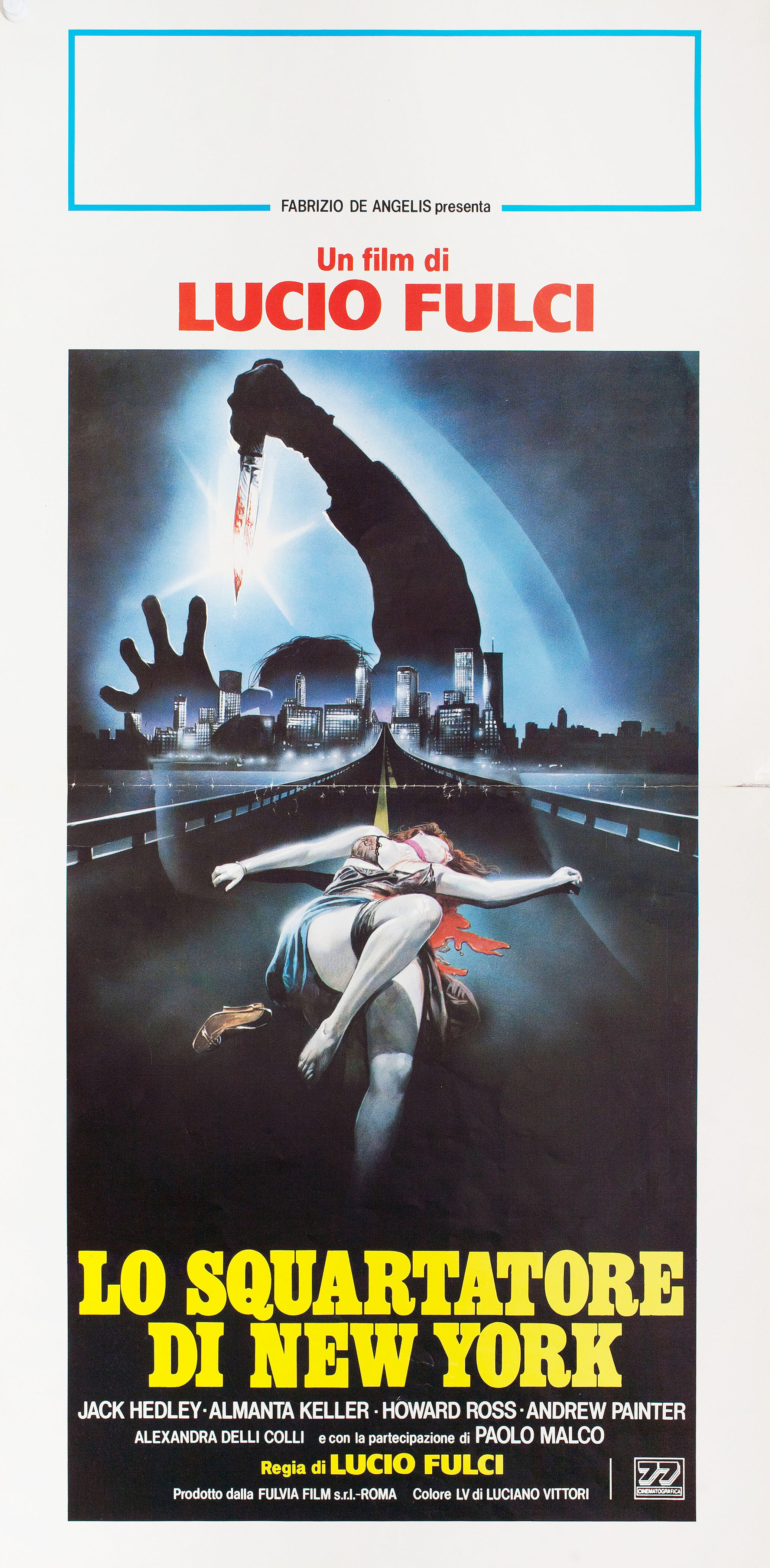 Нью-йоркский потрошитель (The New York Ripper, 1982), режиссёр Лучио Фульчи, итальянский постер к фильму, 1982 год