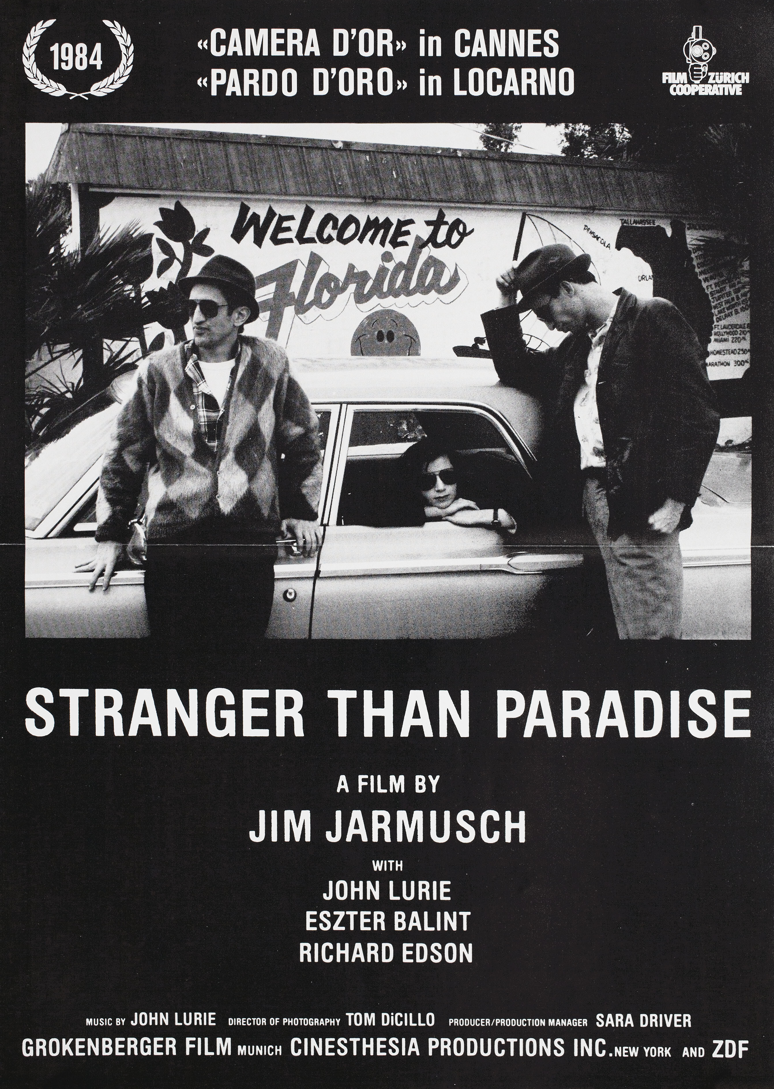 Более странно, чем в раю (Stranger Than Paradise, 1984), режиссёр Джим Джармуш, швейцарский постер к фильму, 1984 год