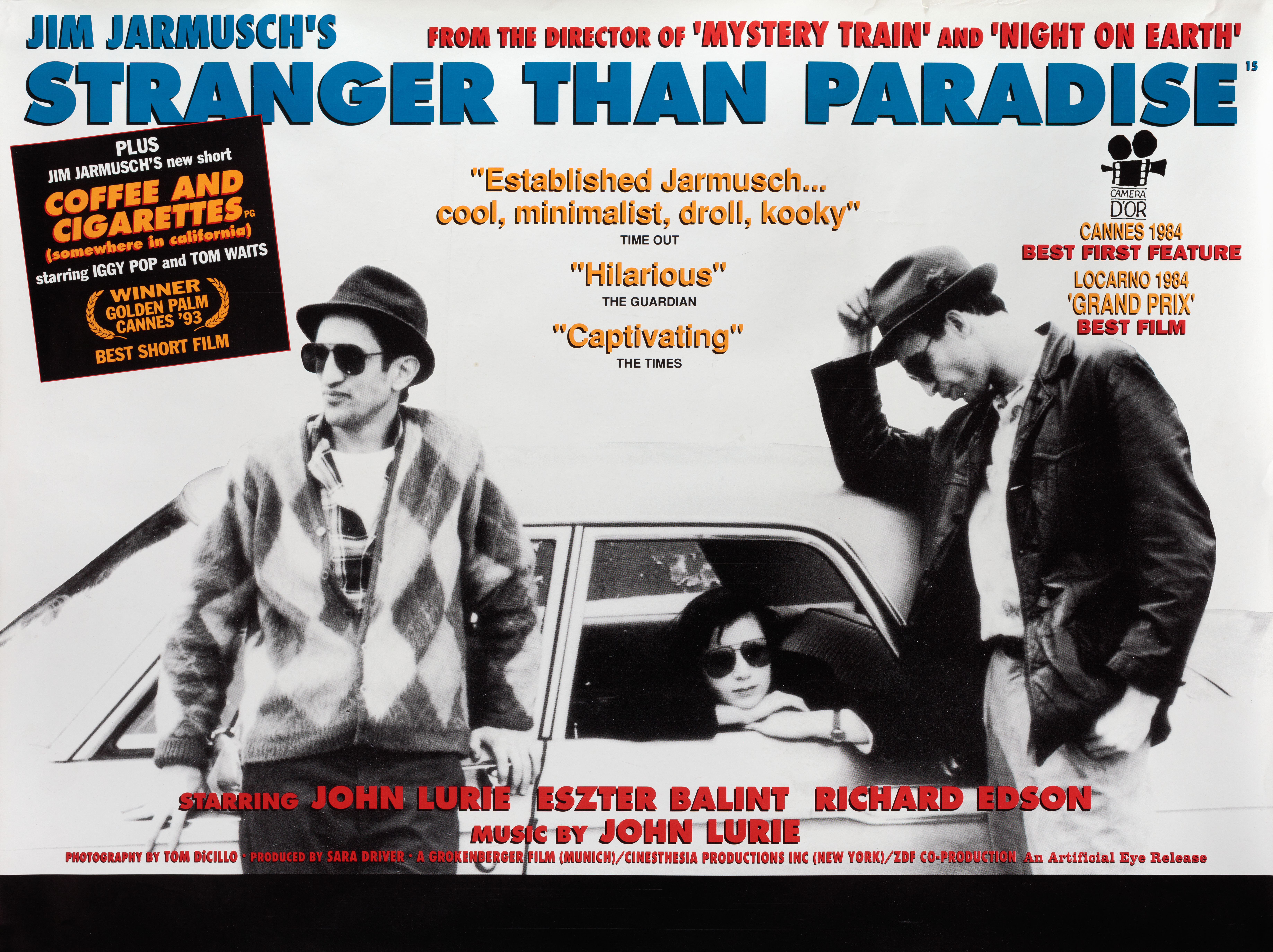 Более странно, чем в раю (Stranger Than Paradise, 1984), режиссёр Джим Джармуш, британский постер к фильму, 1993 год