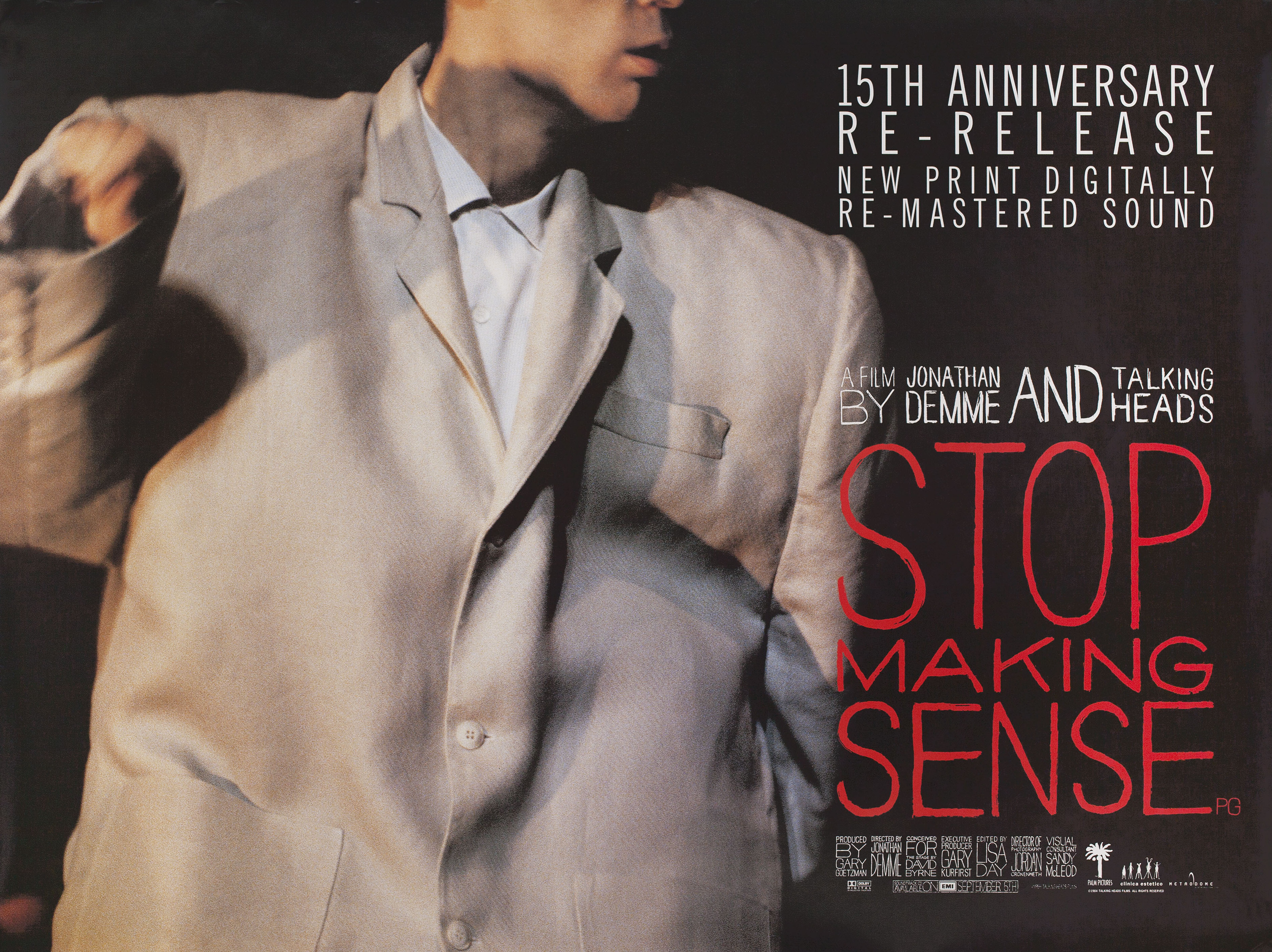 Не ищи смысла (Stop Making Sense, 1984), режиссёр Джонатан Демме, британский постер к фильму, 1999 год