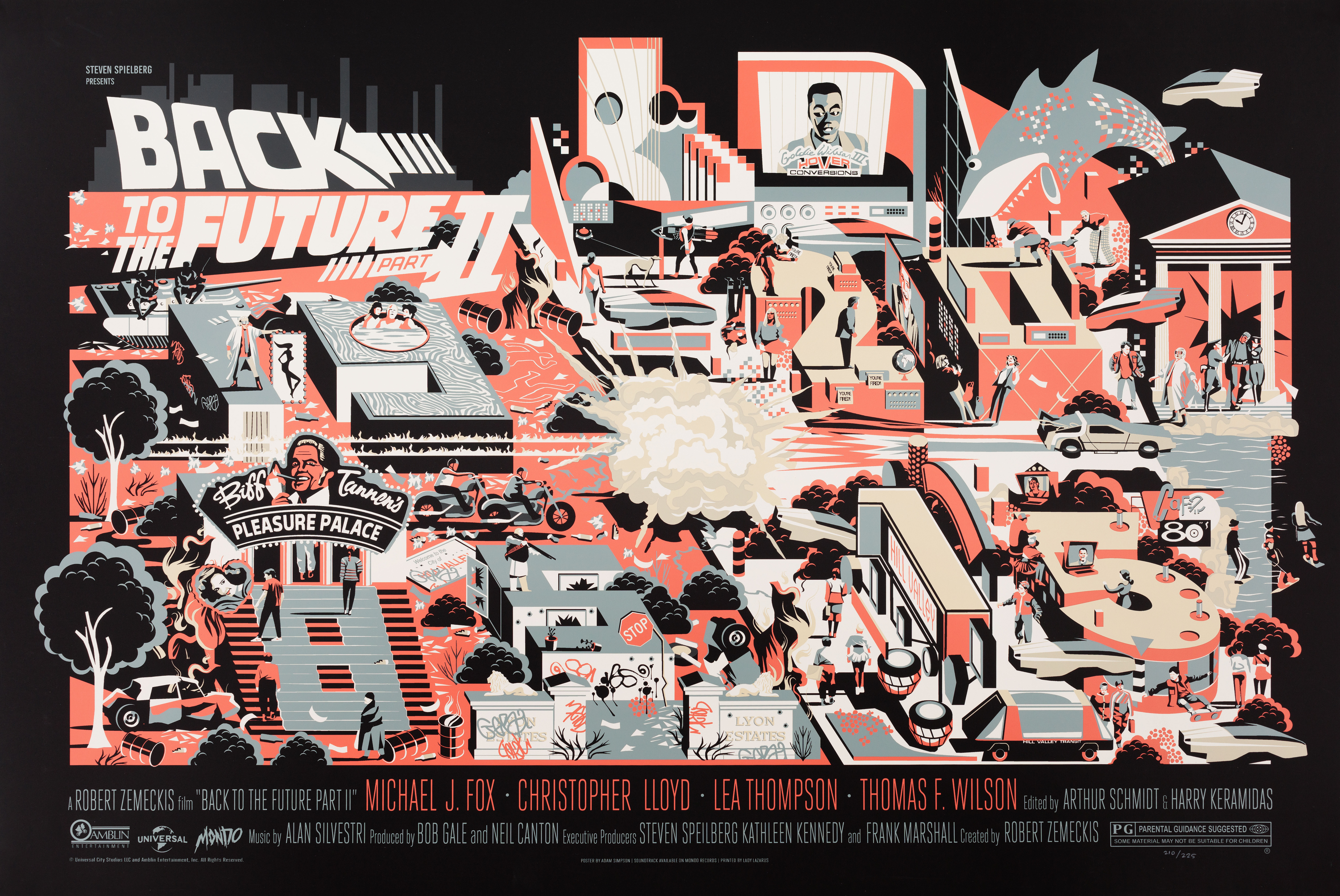 Назад в будущее 2 (Back to the Future Part II, 1989), режиссёр Роберт Земекис, американский постер к фильму, автор Адам Симпсон, 2022 год