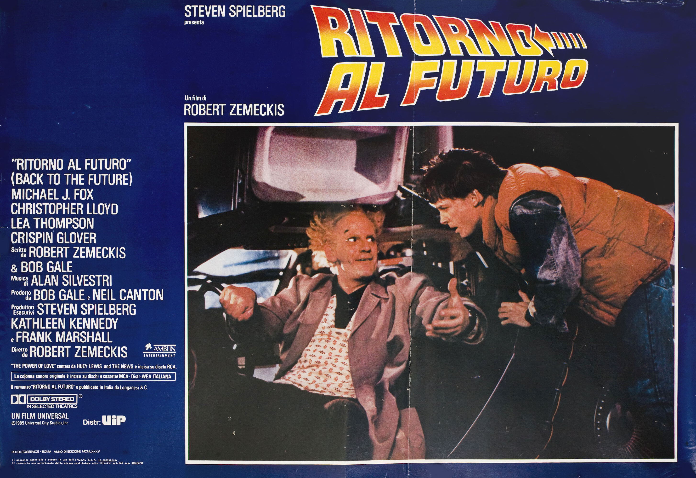 Назад в будущее (Back to the Future, 1985), режиссёр Роберт Земекис, итальянский постер к фильму, 1985 год