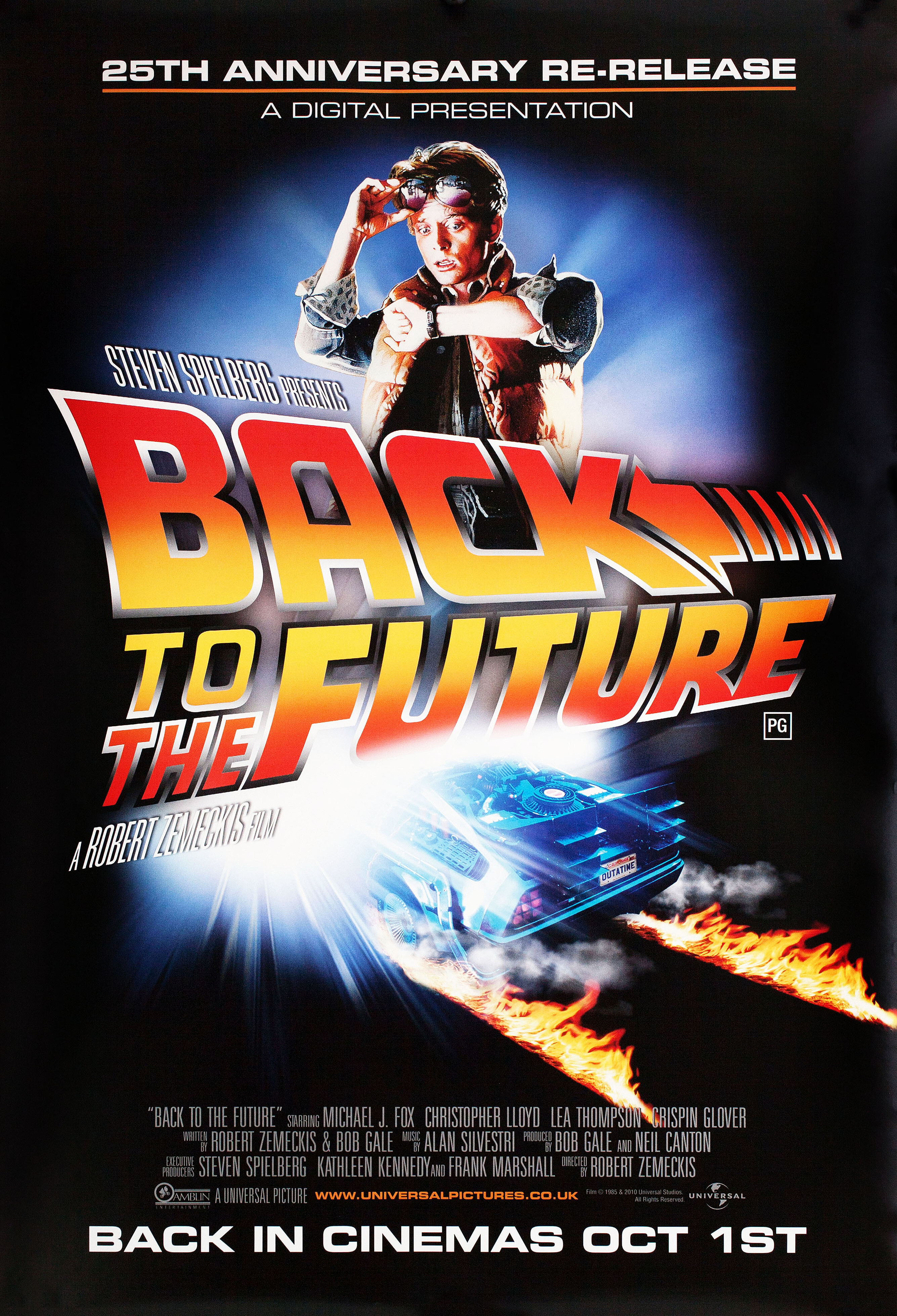 Назад в будущее (Back to the Future, 1985), режиссёр Роберт Земекис, британский постер к фильму, 2010 год
