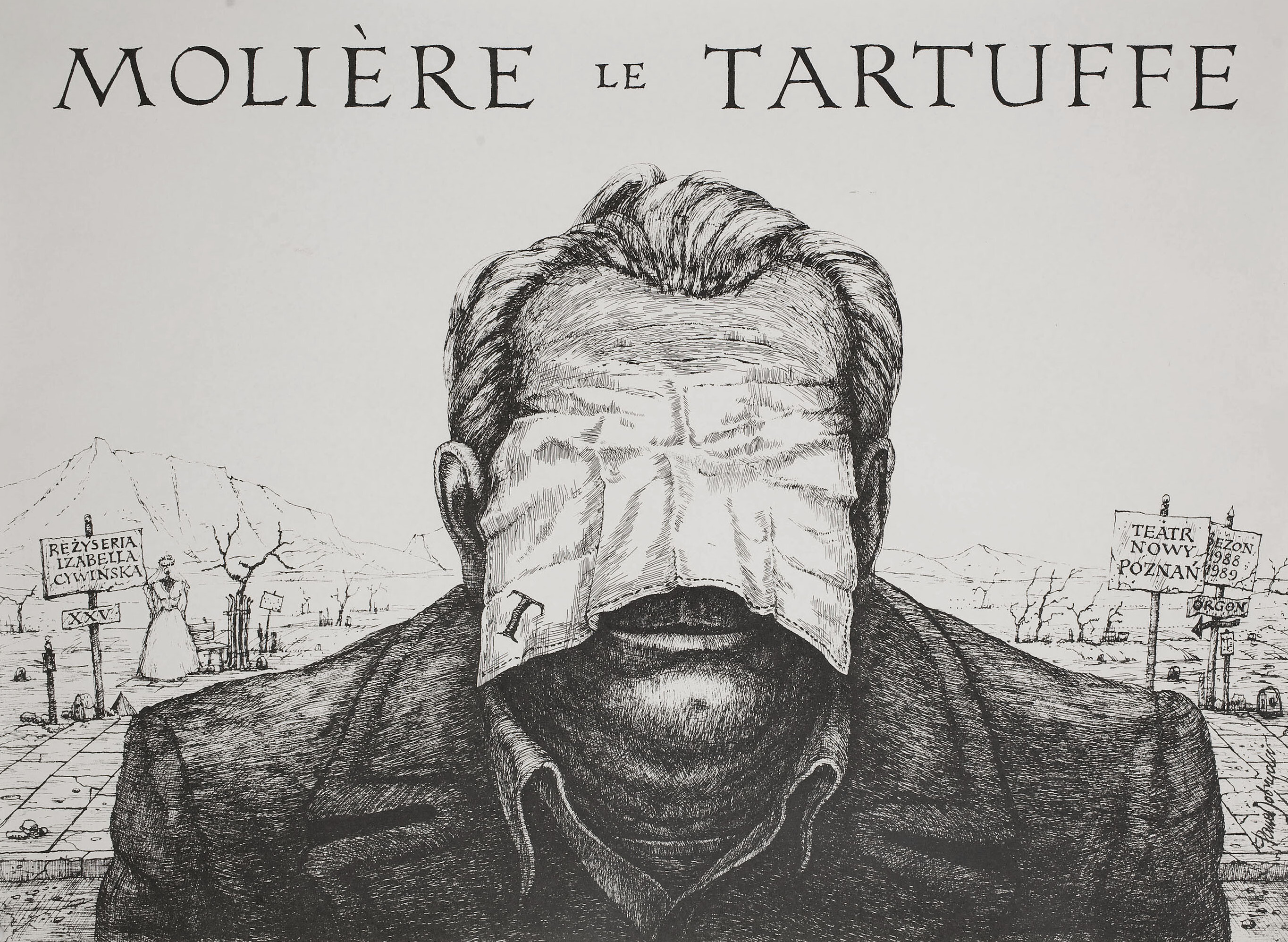 Лё Тартюф, польский постер, 1988 год