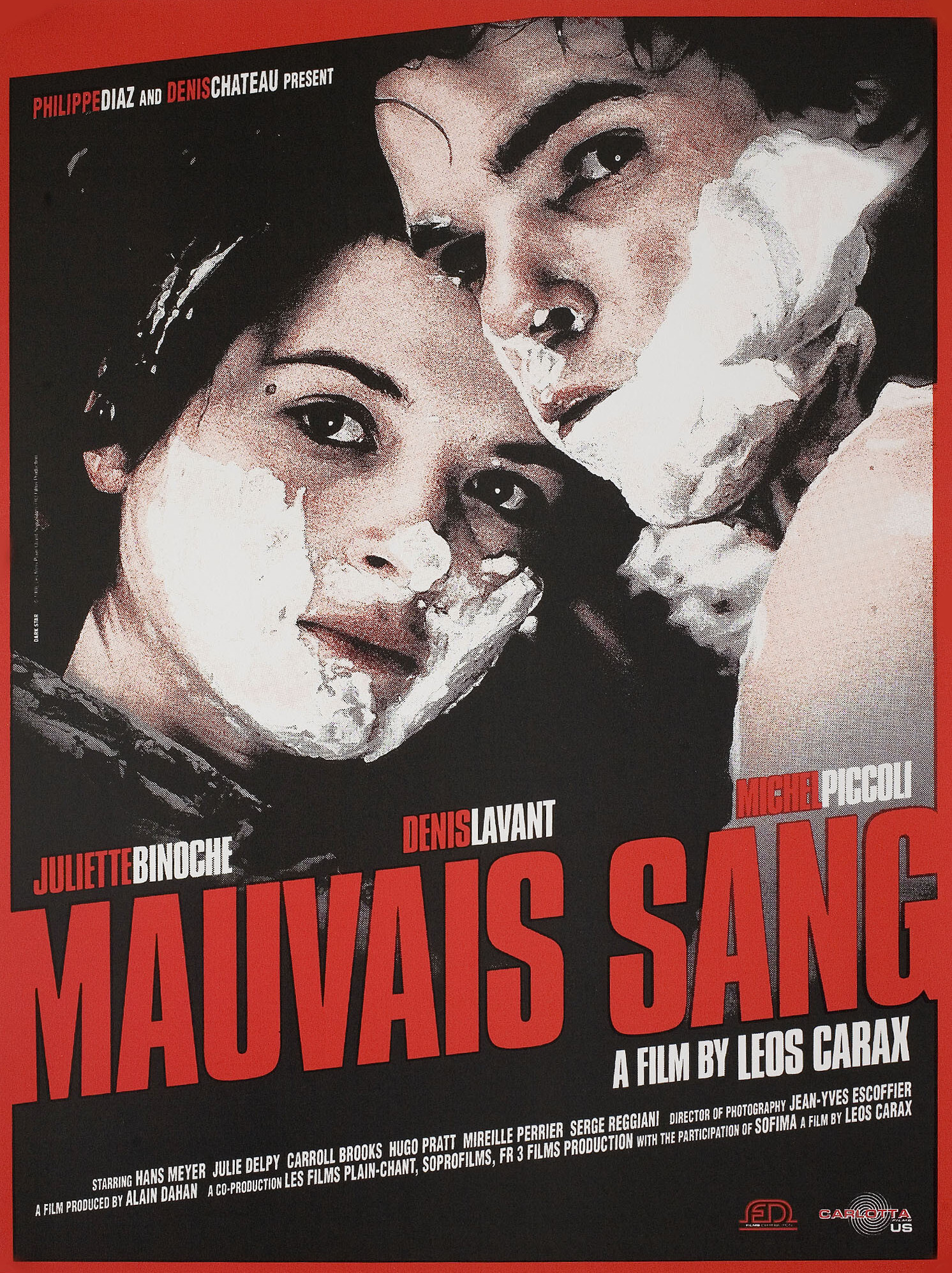 Дурная кровь (Mauvais sang, 1986), режиссёр Леос Каракс, американский постер к фильму, 2013 год