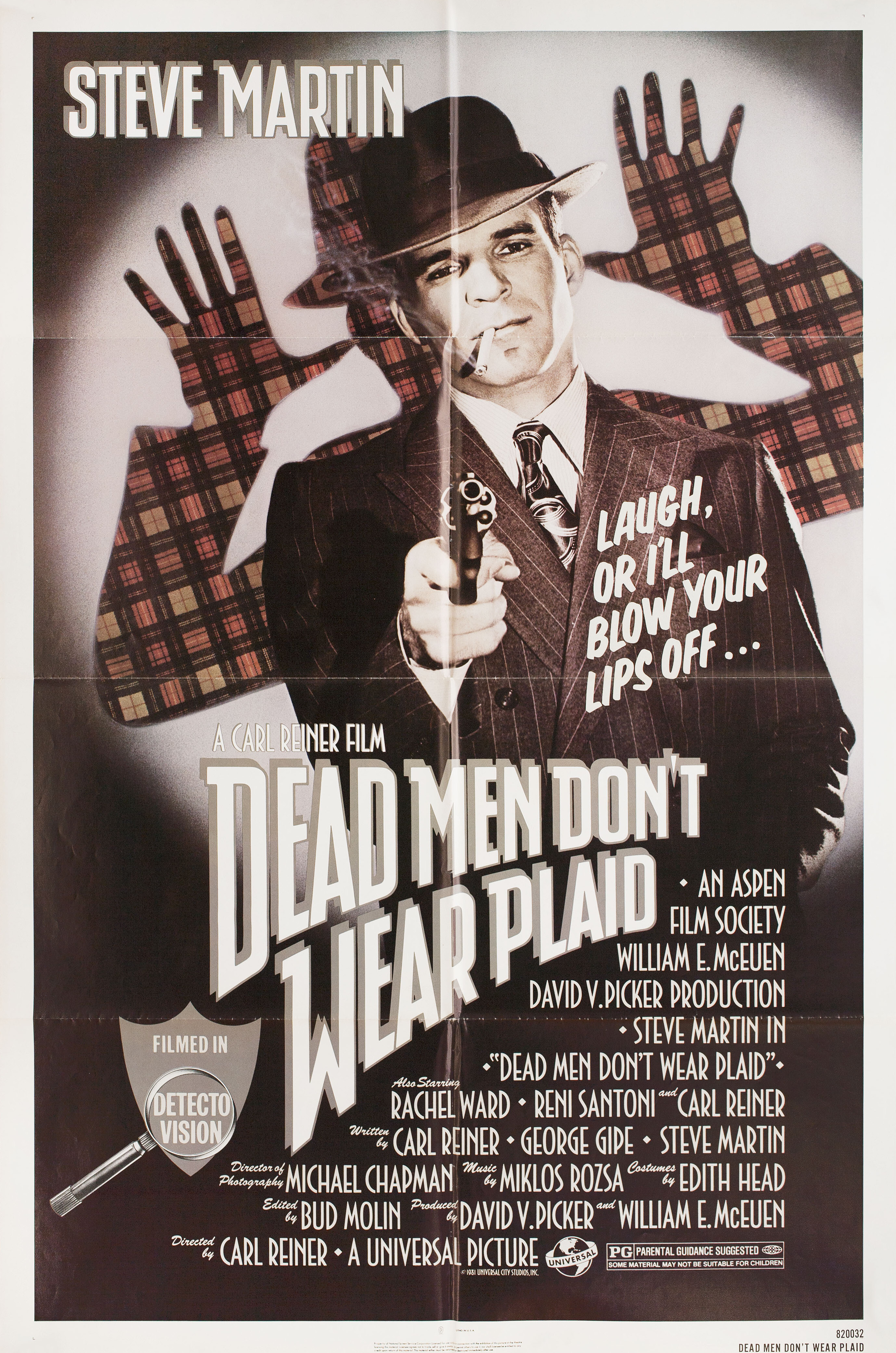 Мертвые пледов не носят (Dead Men Dont Wear Plaid, 1982), режиссёр Карл Райнер, американский постер к фильму, 1982 год