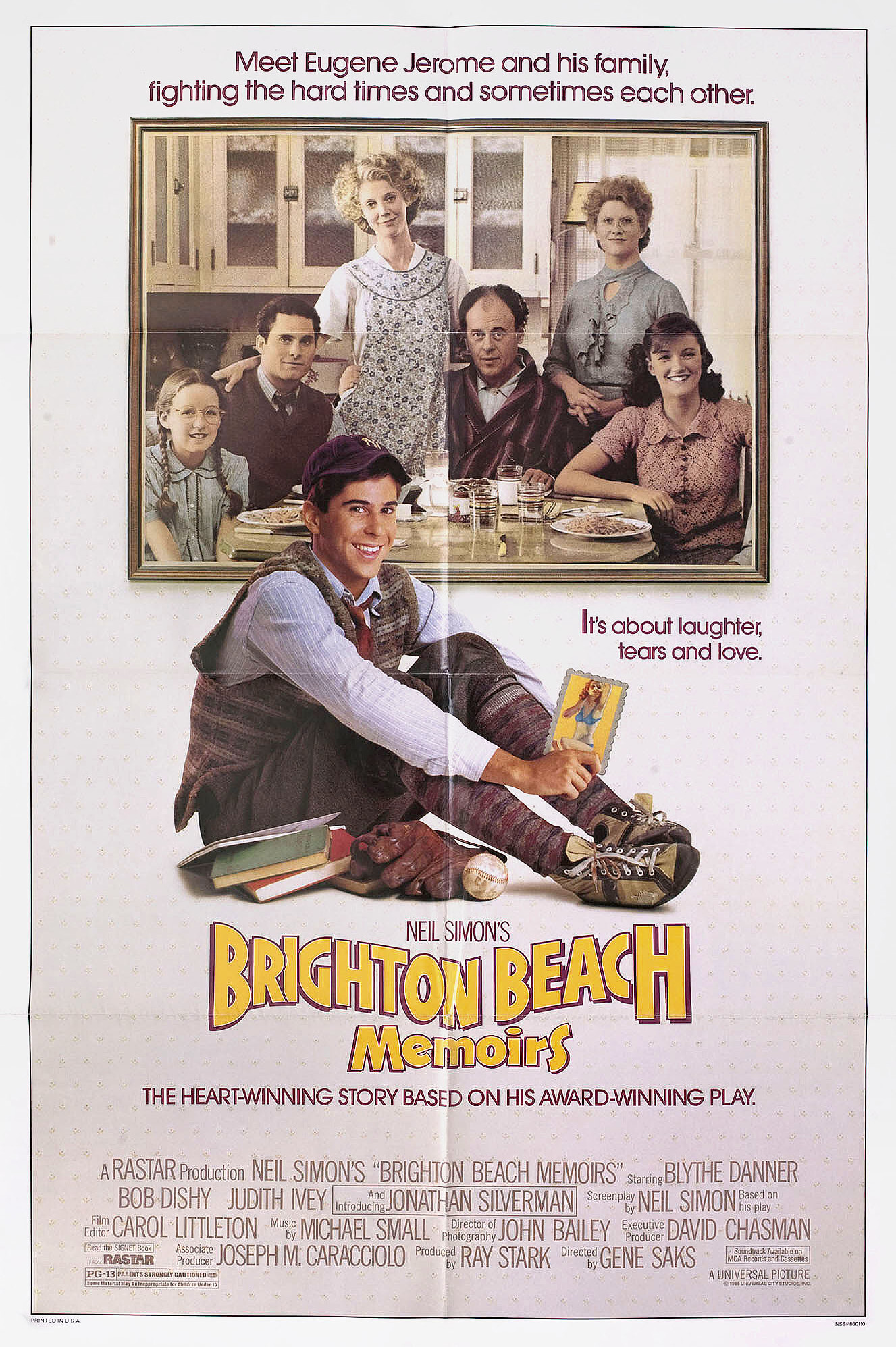Воспоминания о Брайтон Бич (Brighton Beach Memoirs, 1986), режиссёр Джин Сэкс, американский постер к фильму, 1986 год