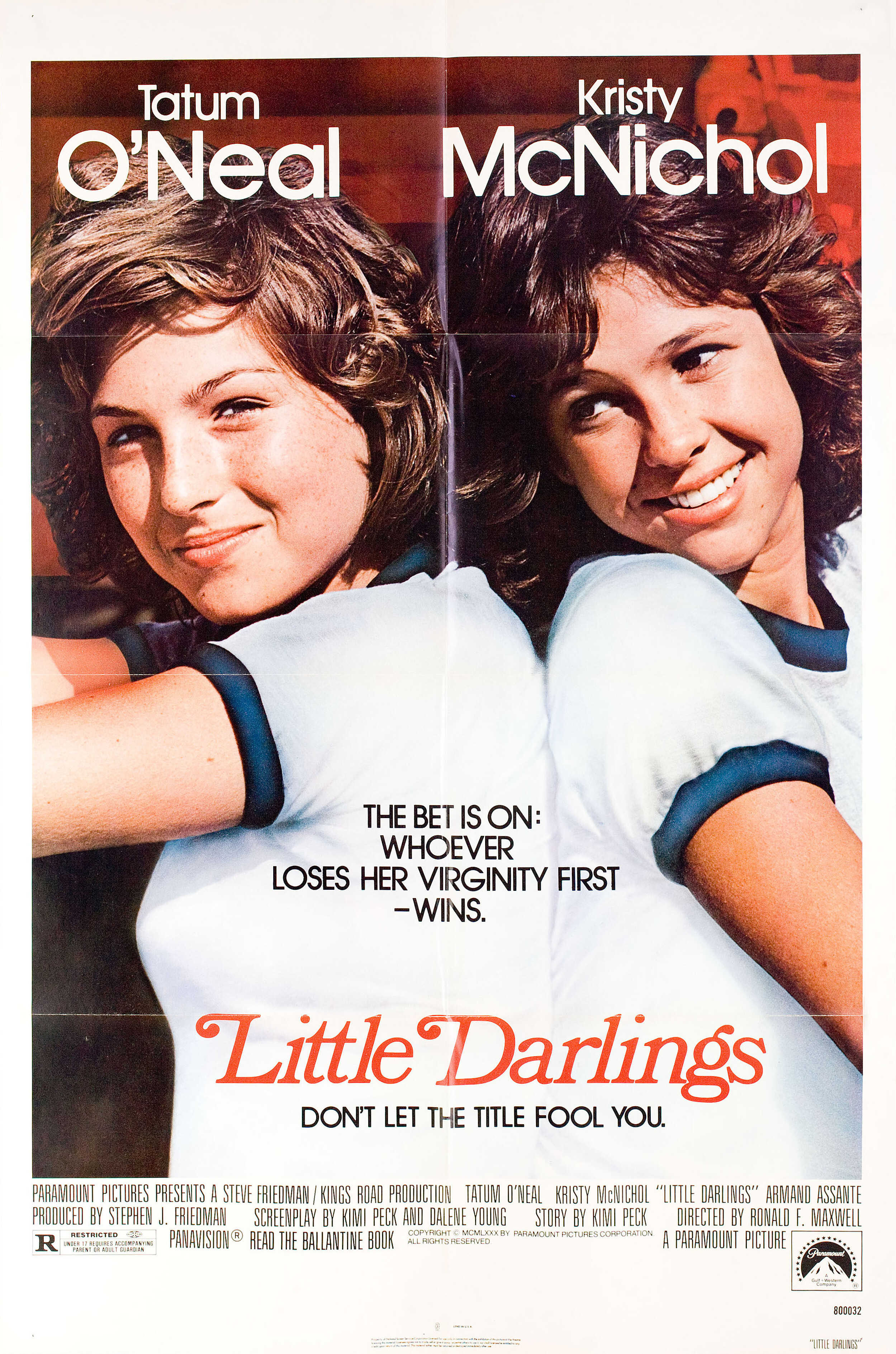 Маленькие прелестницы (Little Darlings, 1980), режиссёр Рональд Ф. Максвелл, американский постер к фильму, 1980 год