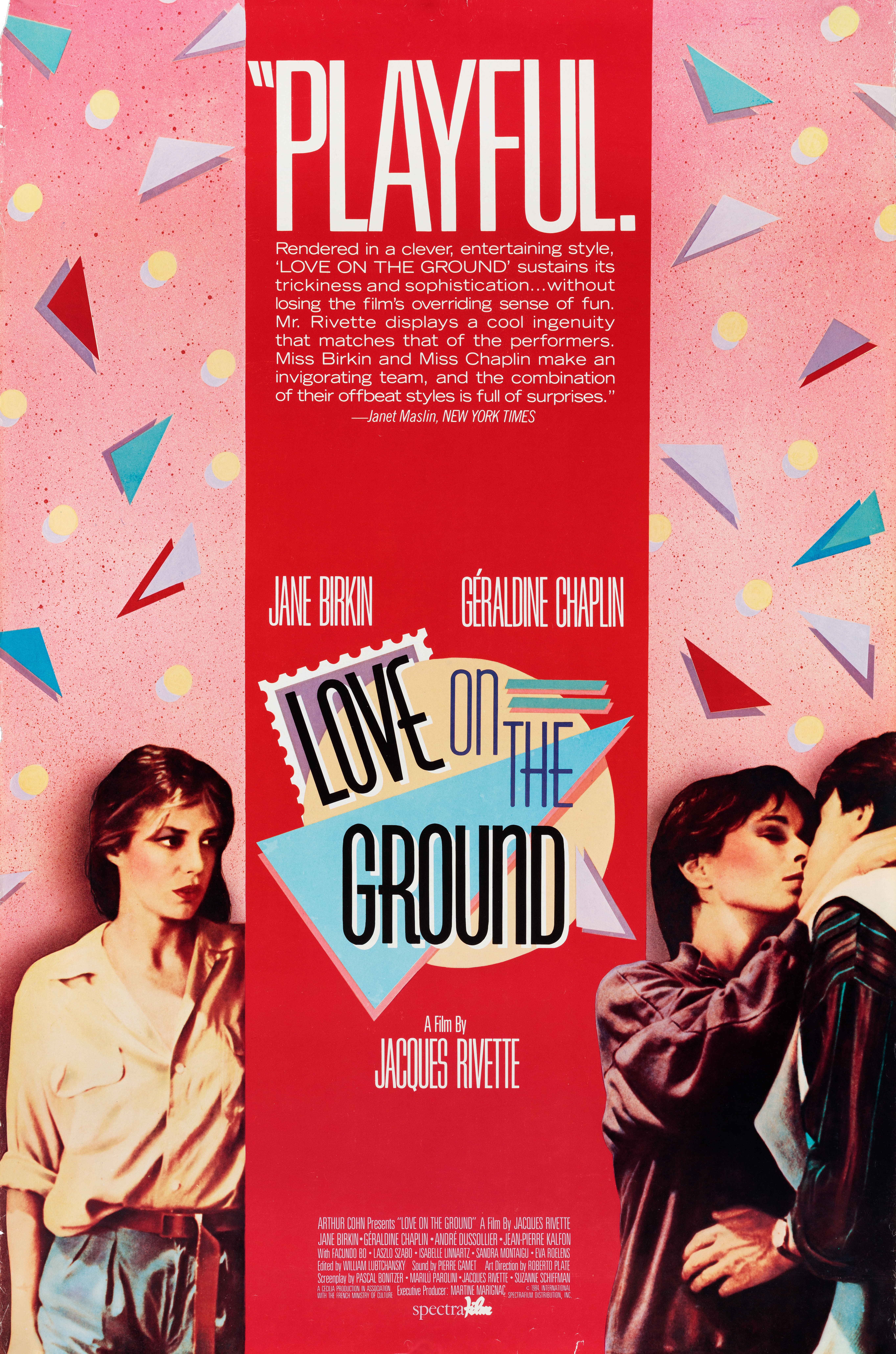Любовь на траве (Love on the Ground, 1984), режиссёр Жак Риветт, американский постер к фильму, 1984 год