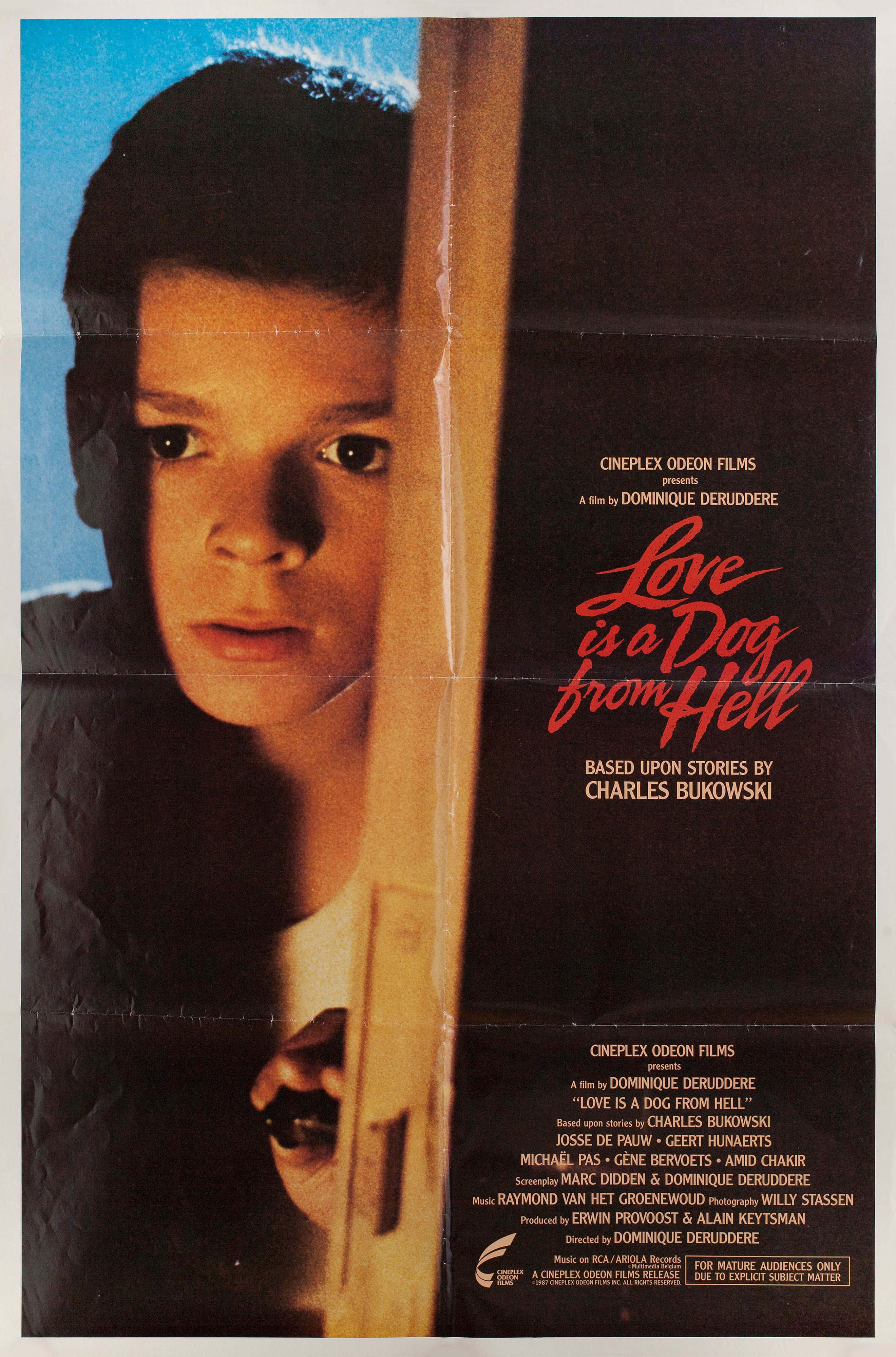 Безумная любовь (Love Is a Dog from Hell, 1987), режиссёр Доминик Дерюддер, американский постер к фильму, 1987 год