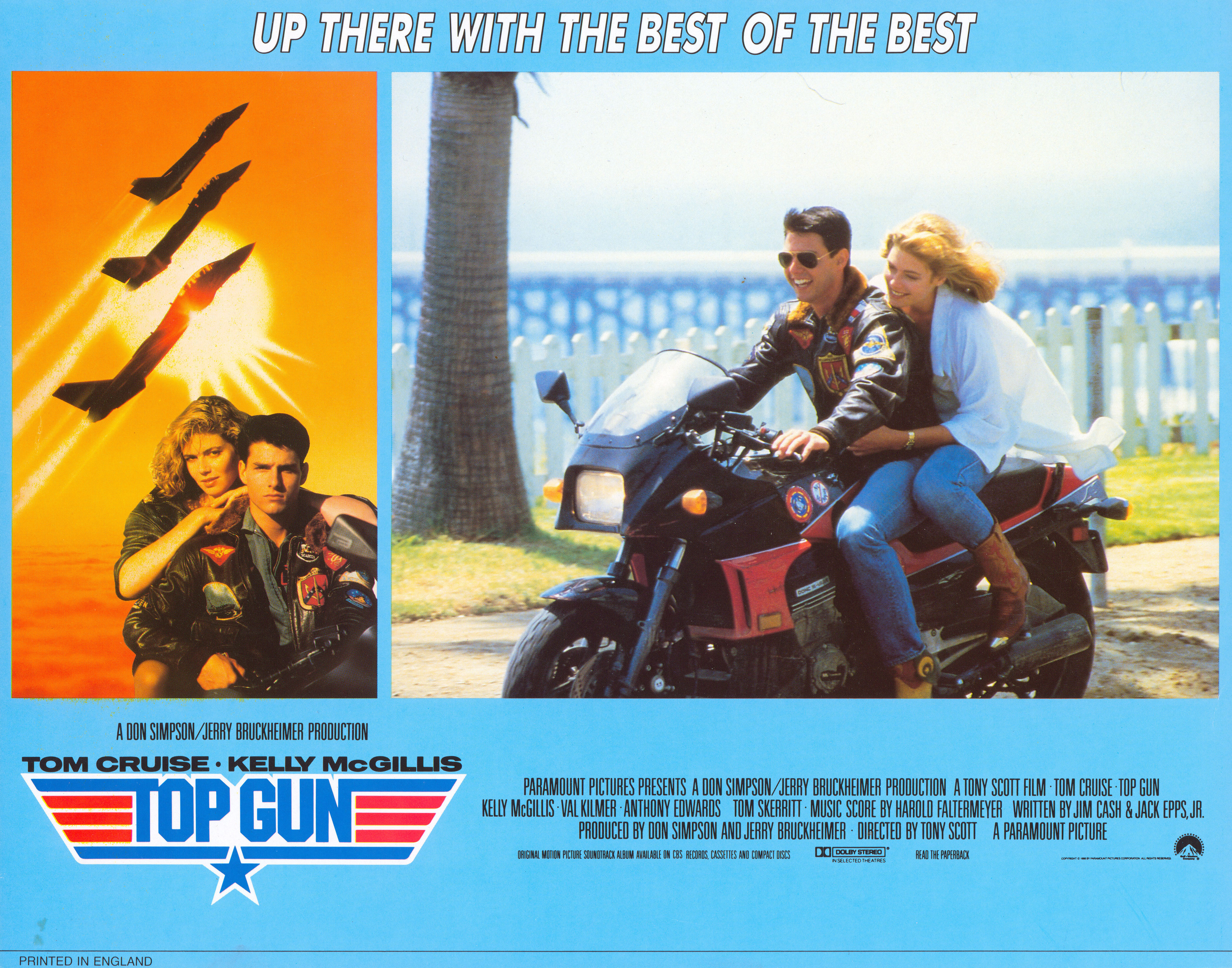 Лучший стрелок (Top Gun, 1986), режиссёр Тони Скотт, британский постер к фильму, 1986 год
