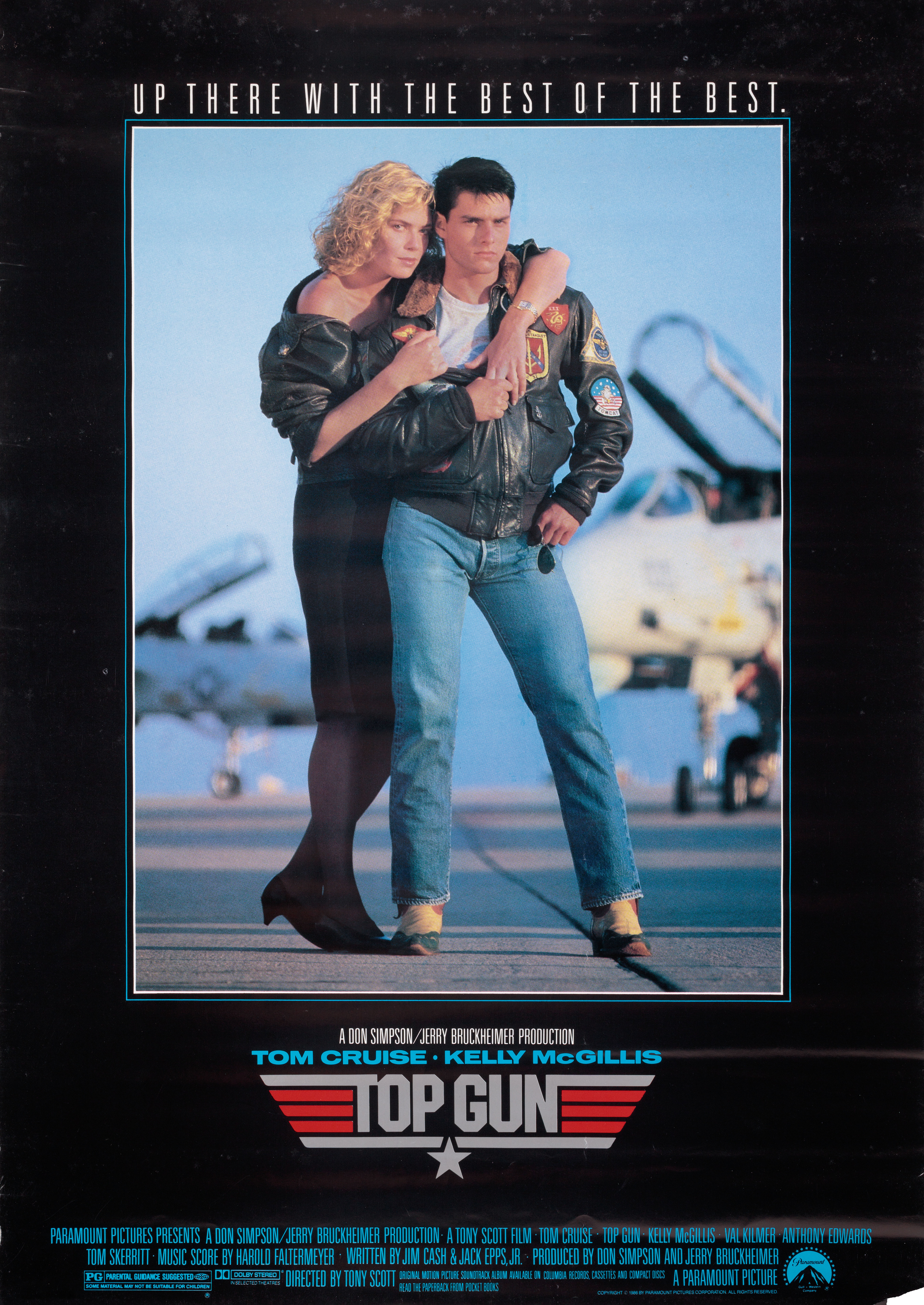 Лучший стрелок (Top Gun, 1986), режиссёр Тони Скотт, американский постер к фильму, 1987 год (1)