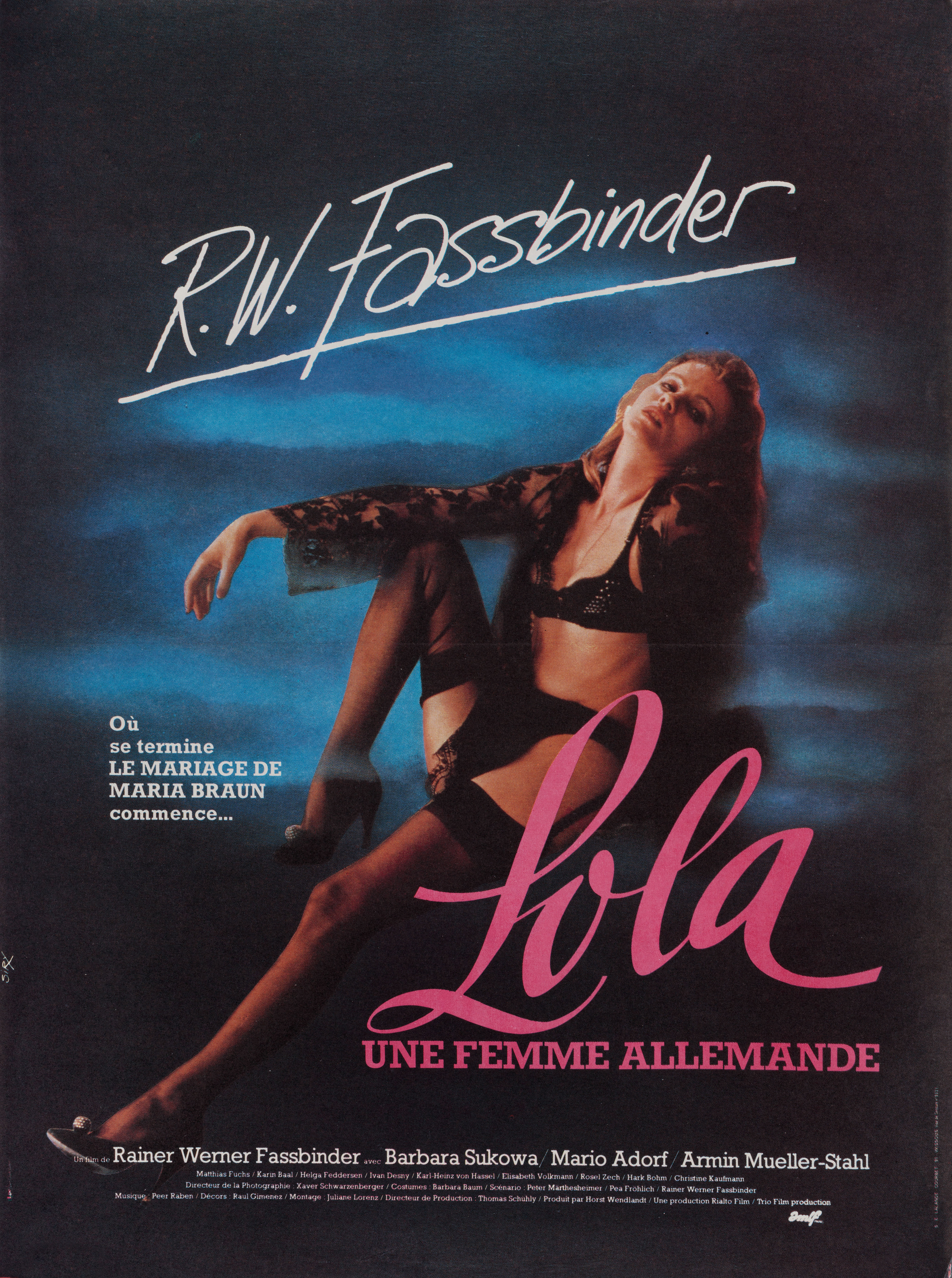 Лола (Lola, 1981), режиссёр Райнер Вернер Фассбиндер, французский постер к фильму, 1981 год