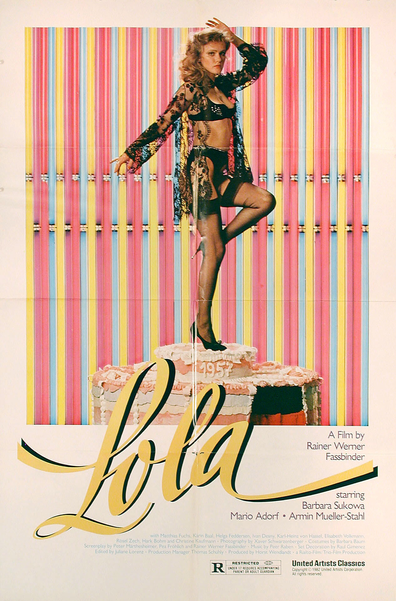 Лола (Lola, 1981), режиссёр Райнер Вернер Фассбиндер, американский постер к фильму, 1982 год