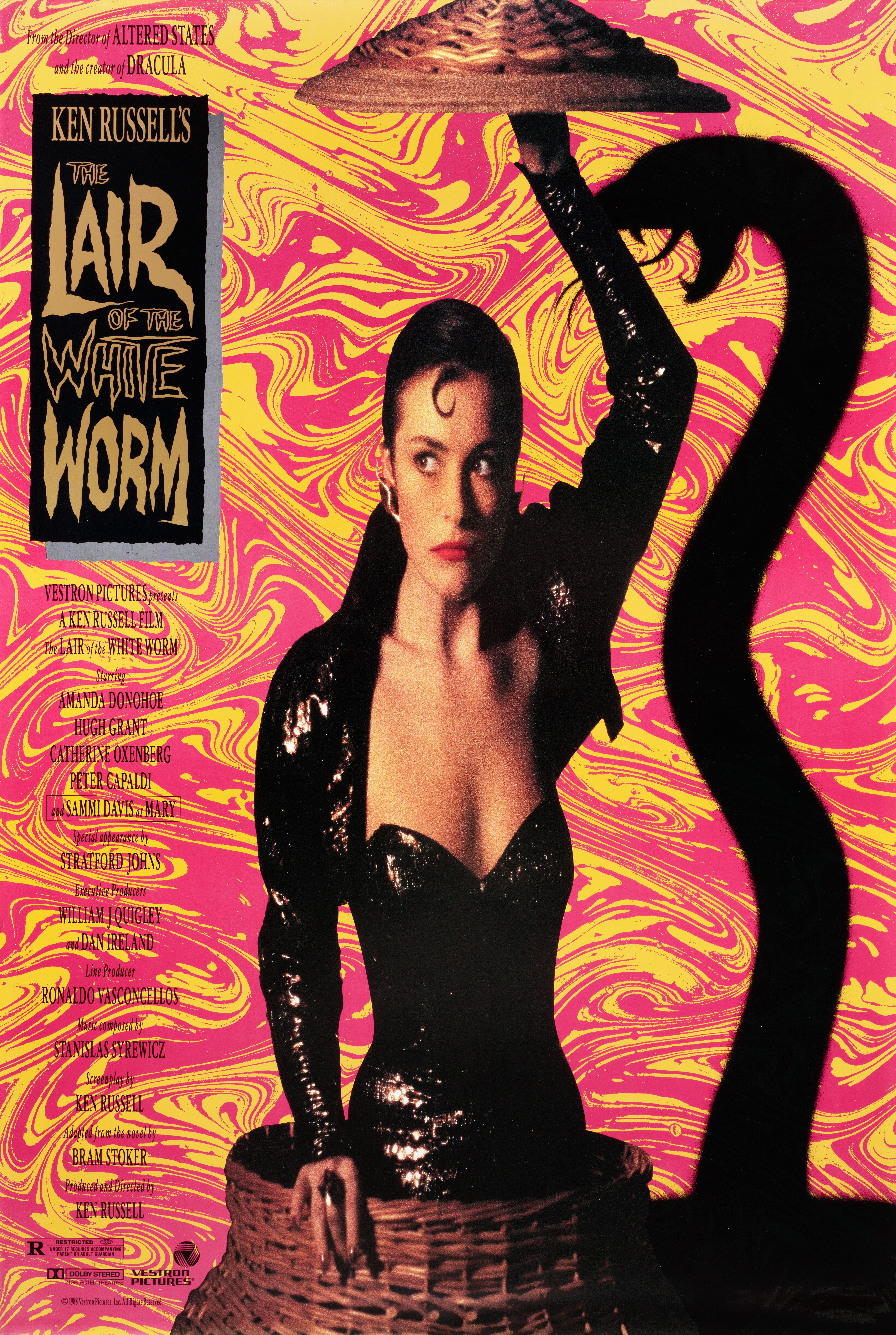 Логово белого червя (The Lair of the White Worm, 1988), режиссёр Кен Рассел, американский постер к фильму, 1988 год (5)