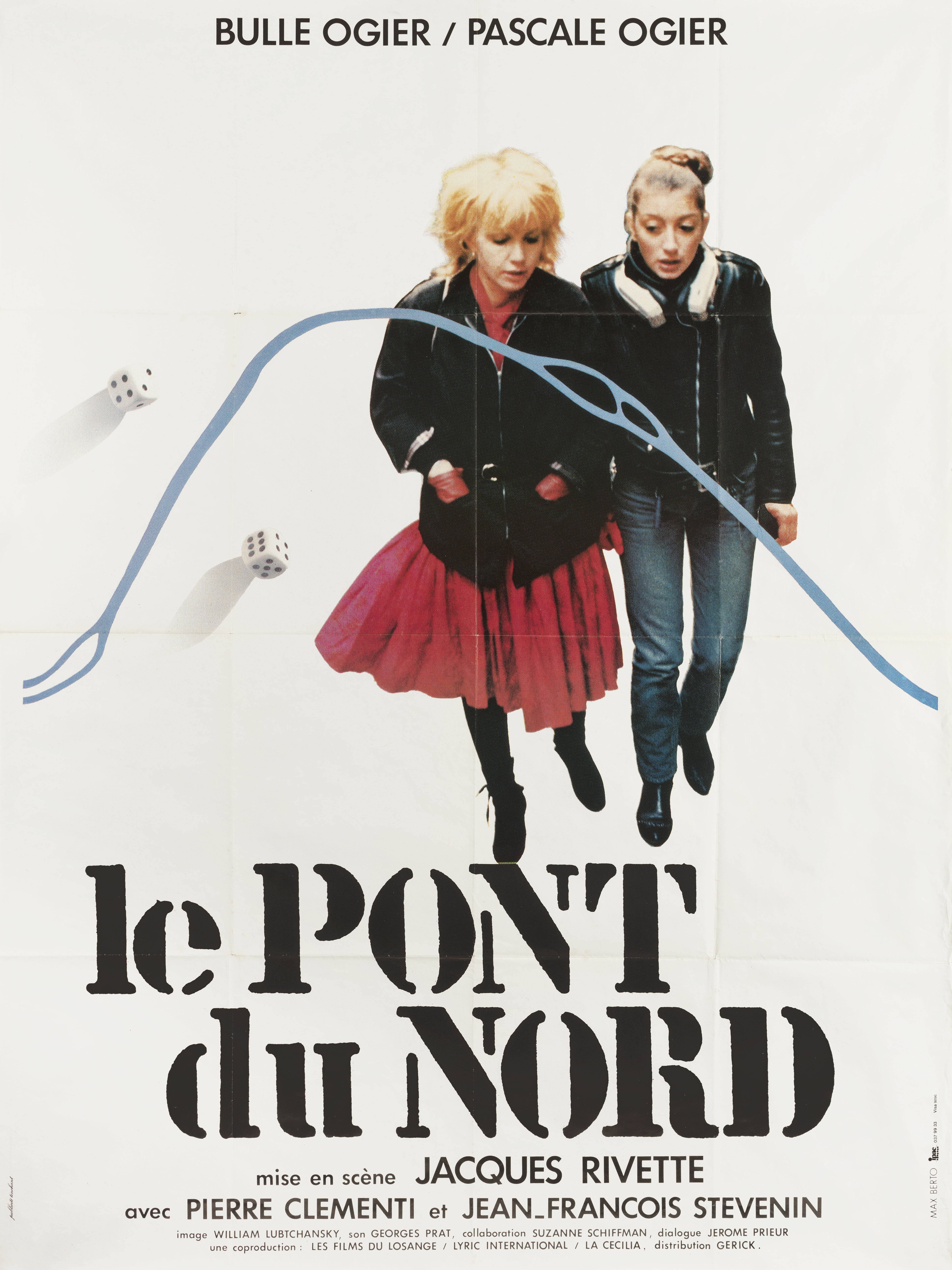 Северный мост (Le pont du Nord, 1981), режиссёр Жак Риветт, французский постер к фильму, 1981 год