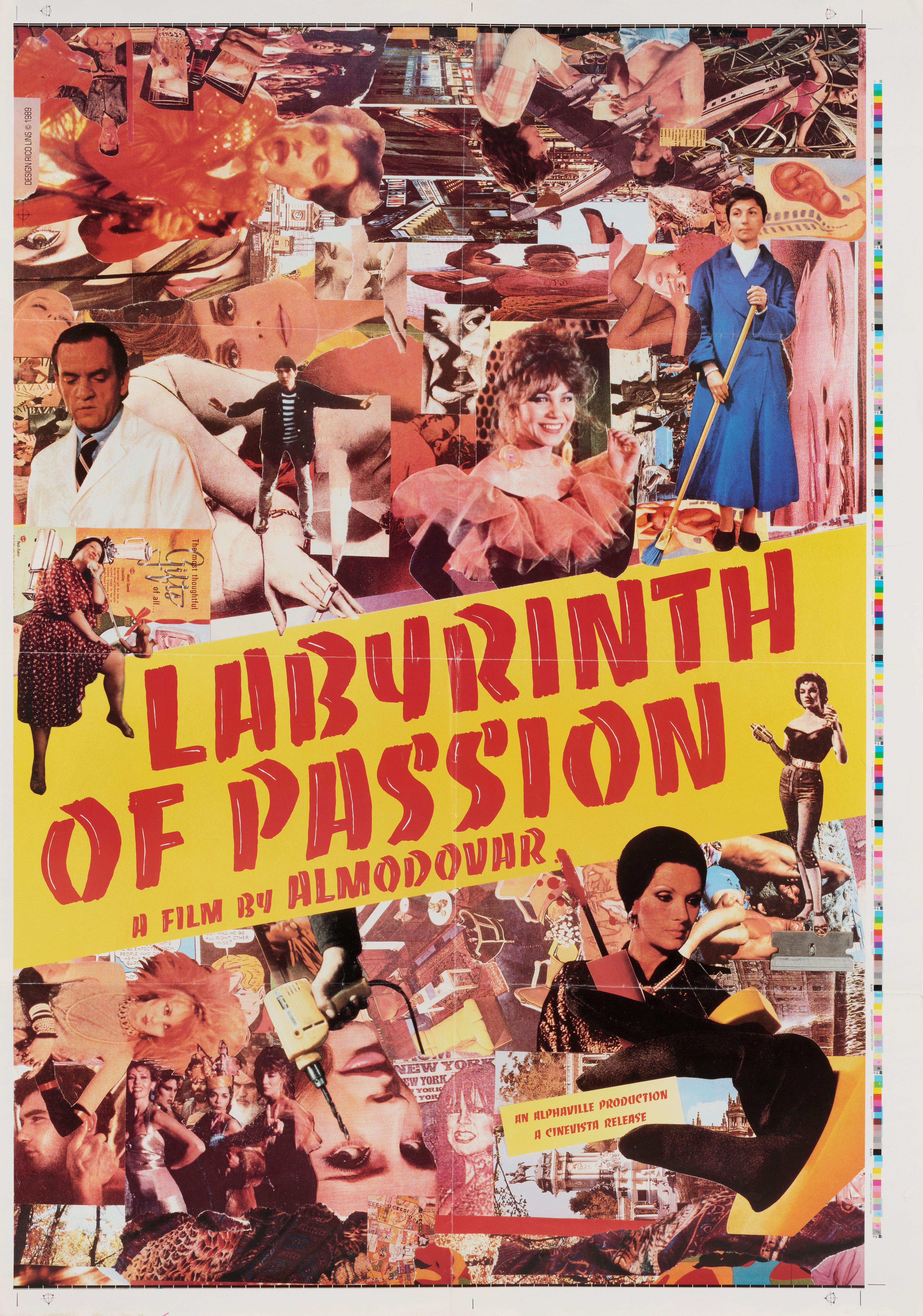 Лабиринт страстей (Labyrinth of Passion, 1982), режиссёр Педро Альмодовар, американский постер к фильму, 1982 год