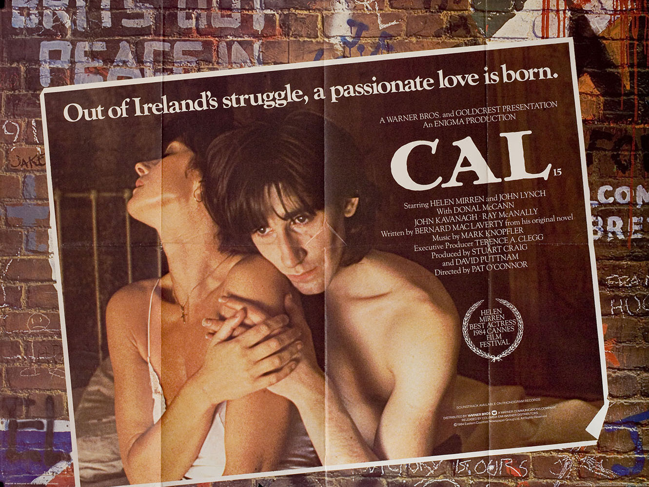 Дневник террориста (Cal, 1984), режиссёр Пэт О’Коннор, британский постер к фильму, 1984 год