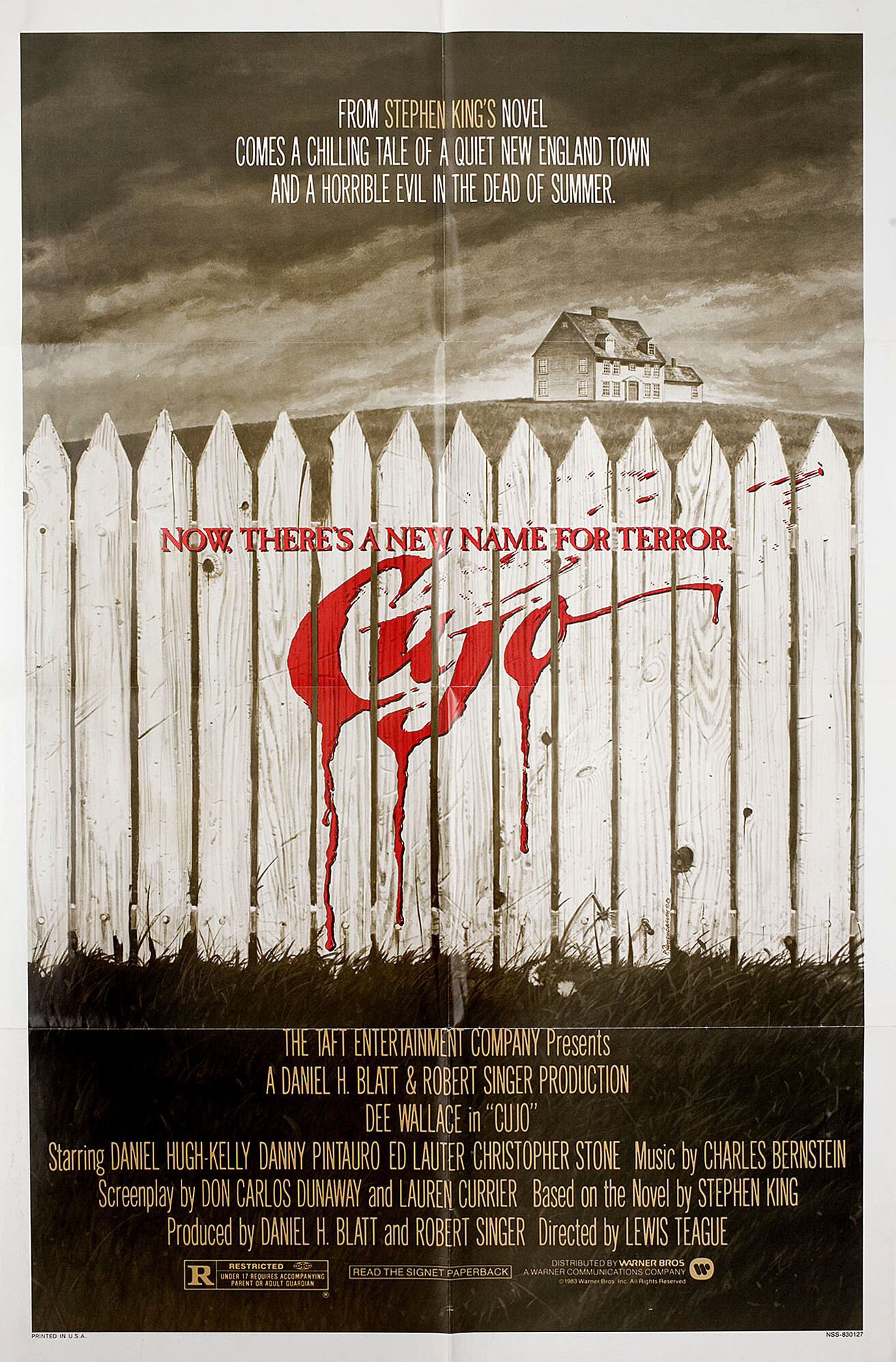 Куджо (Cujo, 1983), режиссёр Льюис Тиг, американский постер к фильму, автор Роберт Таненбаум, 1983 год